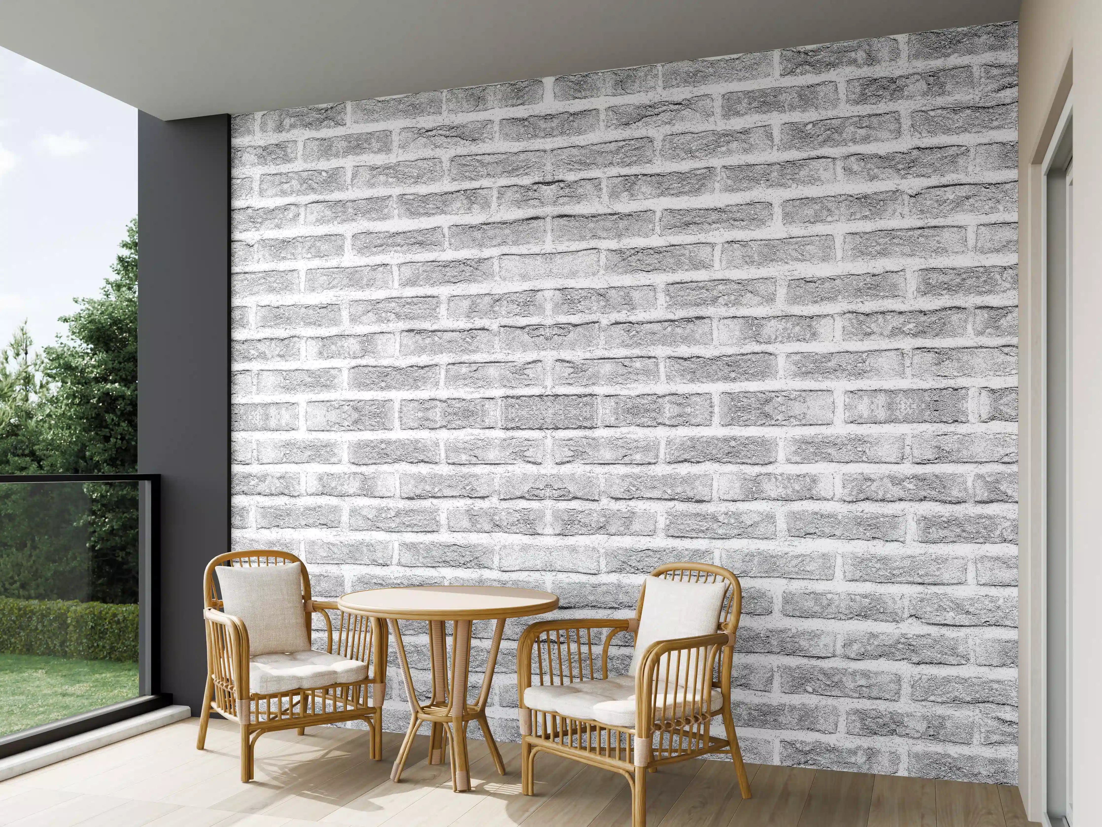 Wandverkleidung außen - Graue alte Ziegelwand