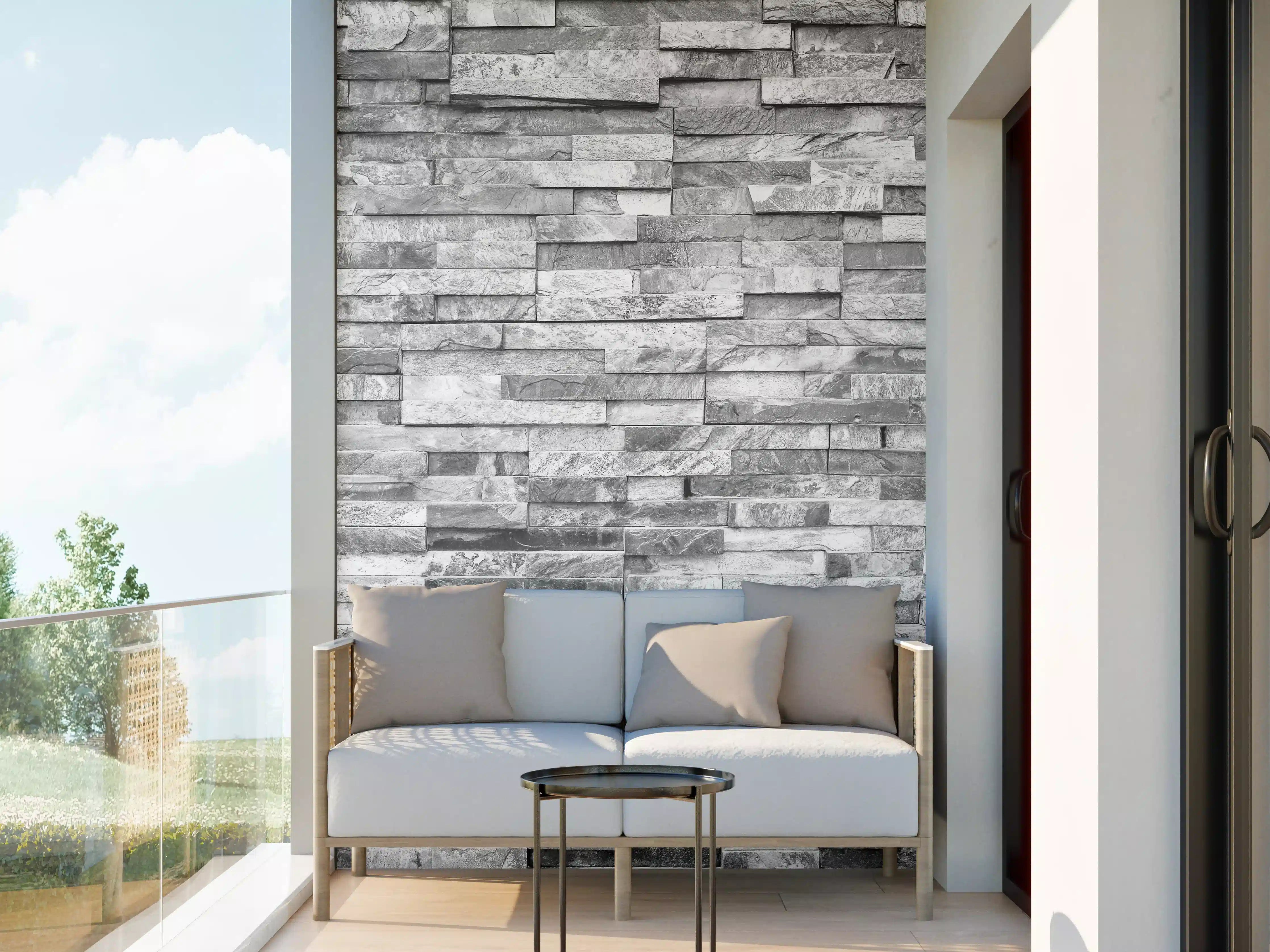 Wandverkleidung außen - Graue moderne Ziegelwand