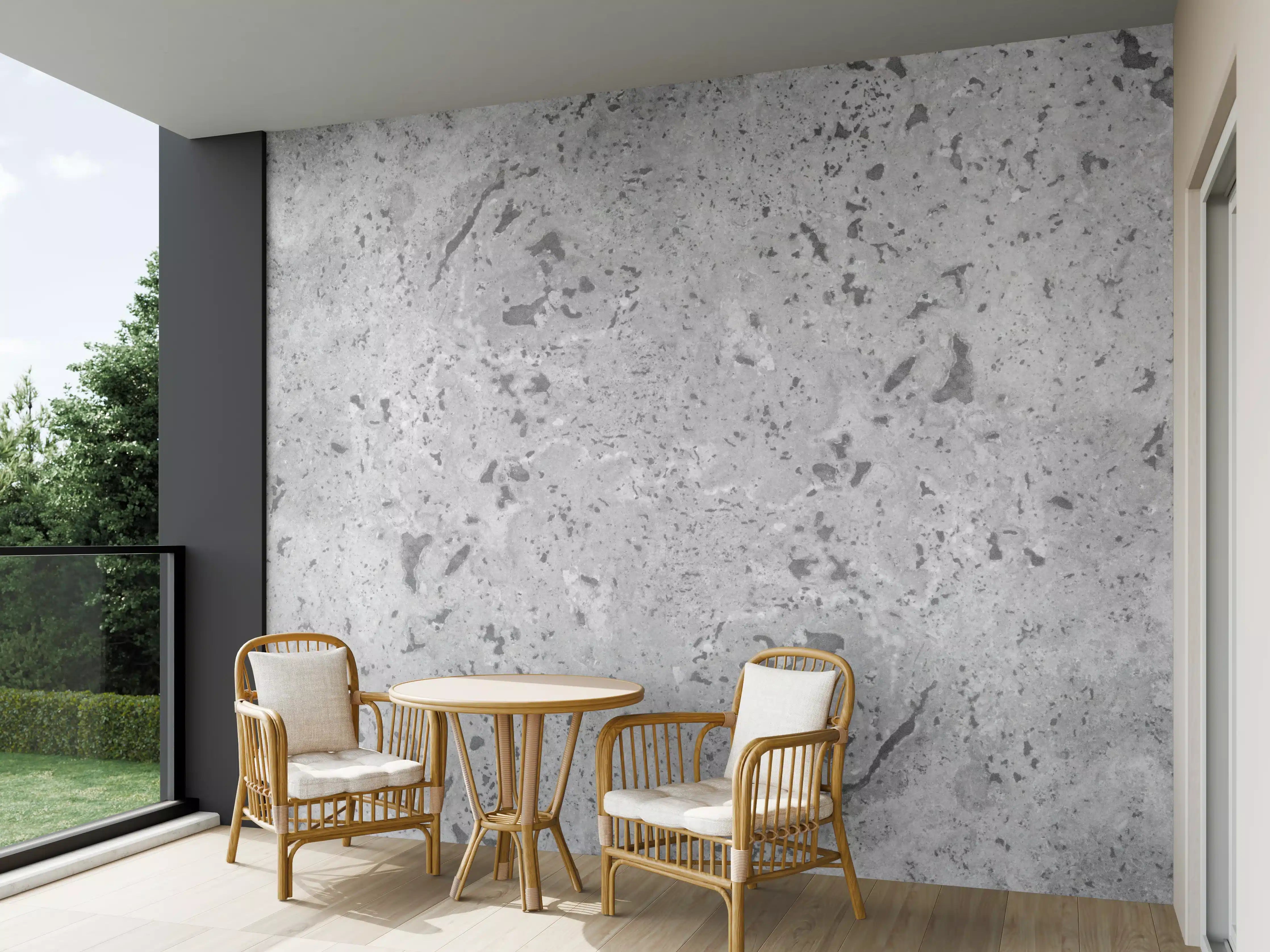 Wandverkleidung außen - Grauer Beton