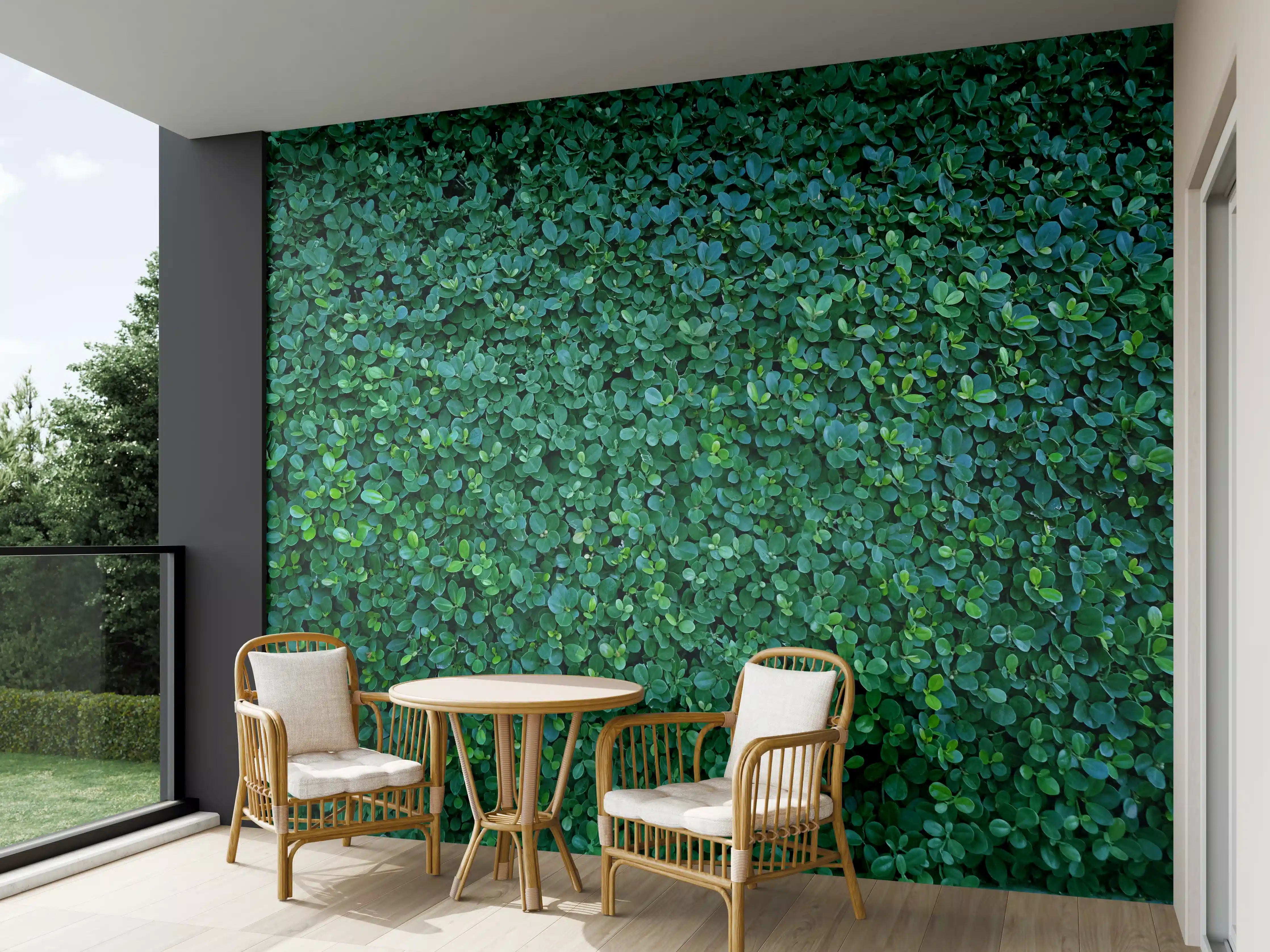 Wandverkleidung außen - Grüne Blätterwand Textur