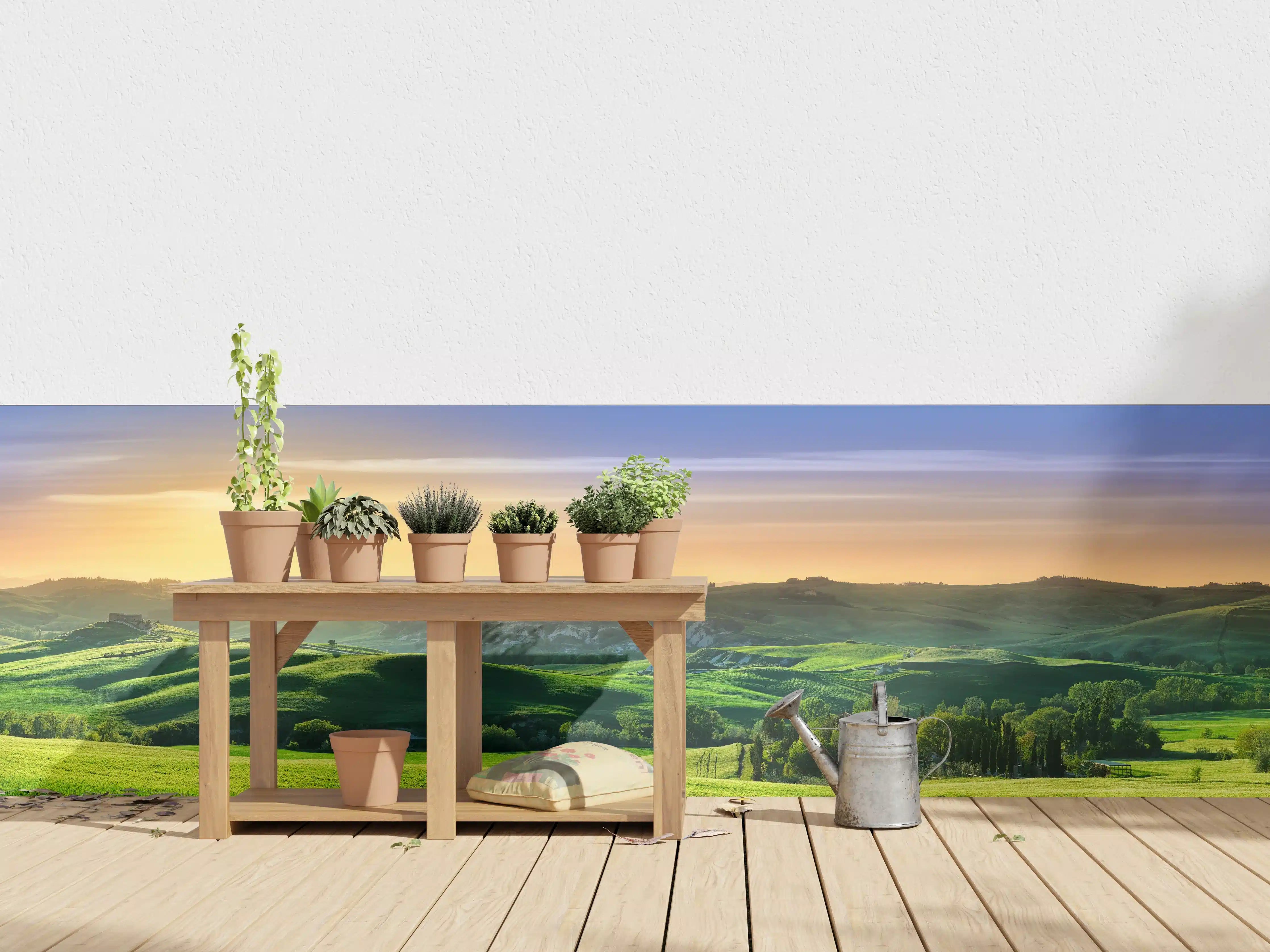 Wandverkleidung außen - Grüne Toskana Panorama