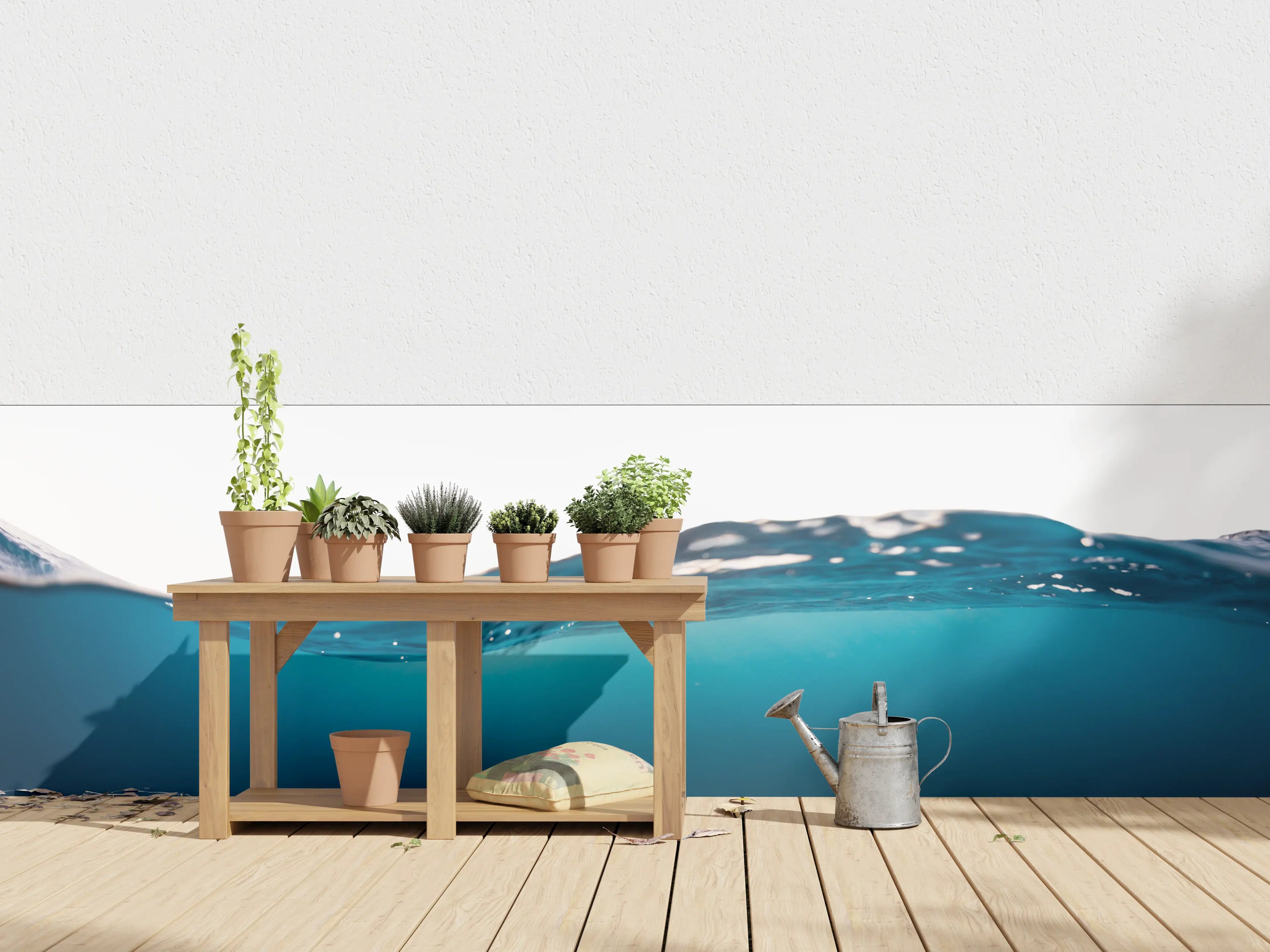 Wandverkleidung außen - Harmonische Wasserwelle