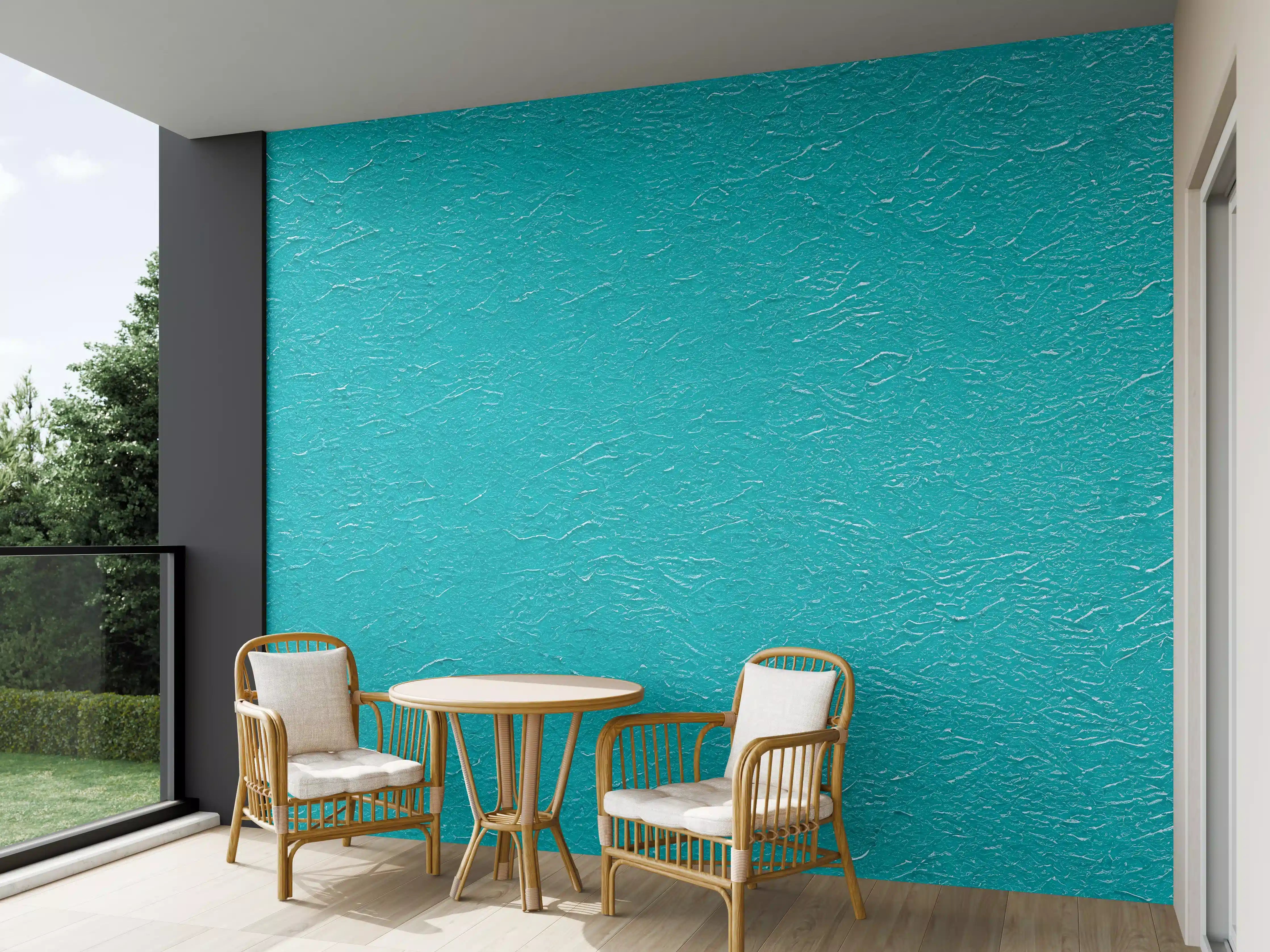 Wandverkleidung außen - Hellblaue Wand Struktur