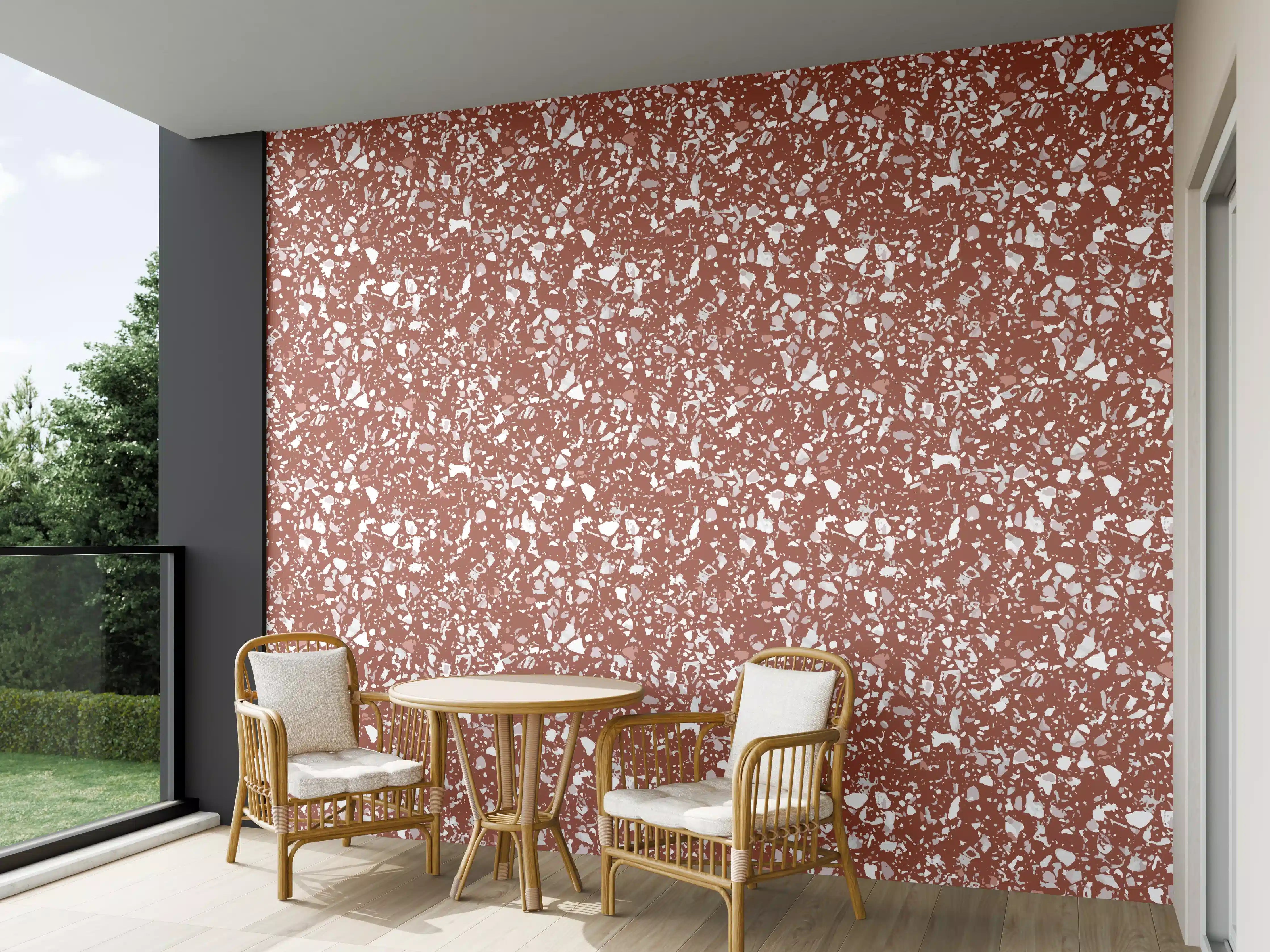 Wandverkleidung außen - Helle Weiß-Grau Marmor-Textur mit feinen Nuancen