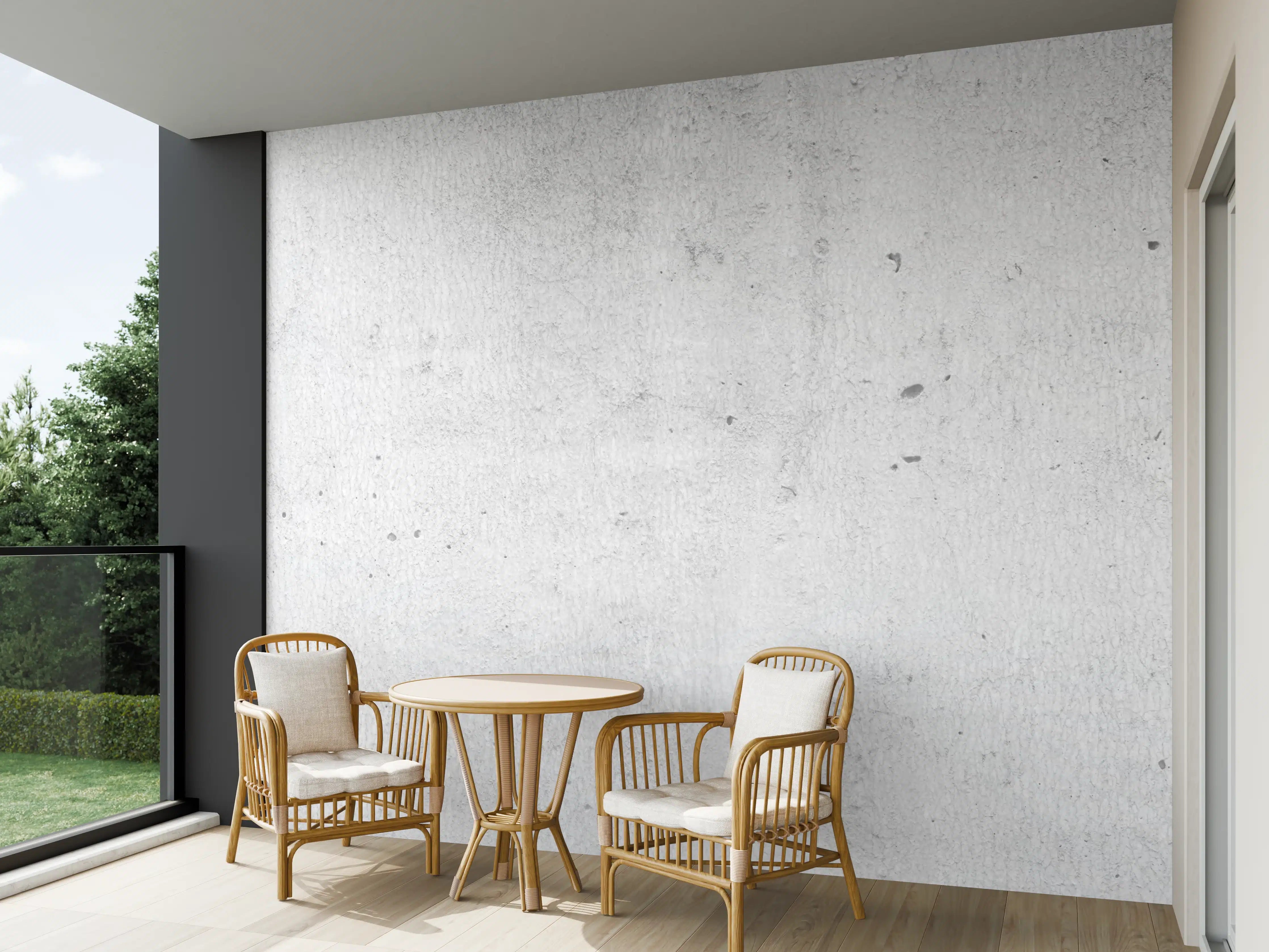 Wandverkleidung außen - Helles Grau im weißen Beton