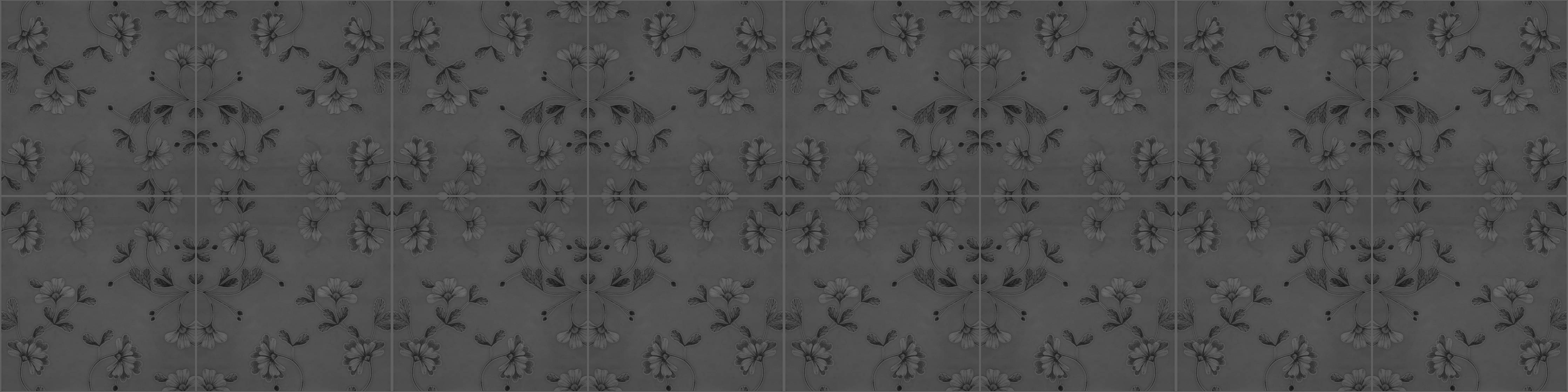 Wandverkleidung außen-Hellgraue blumenförmige Fliesen