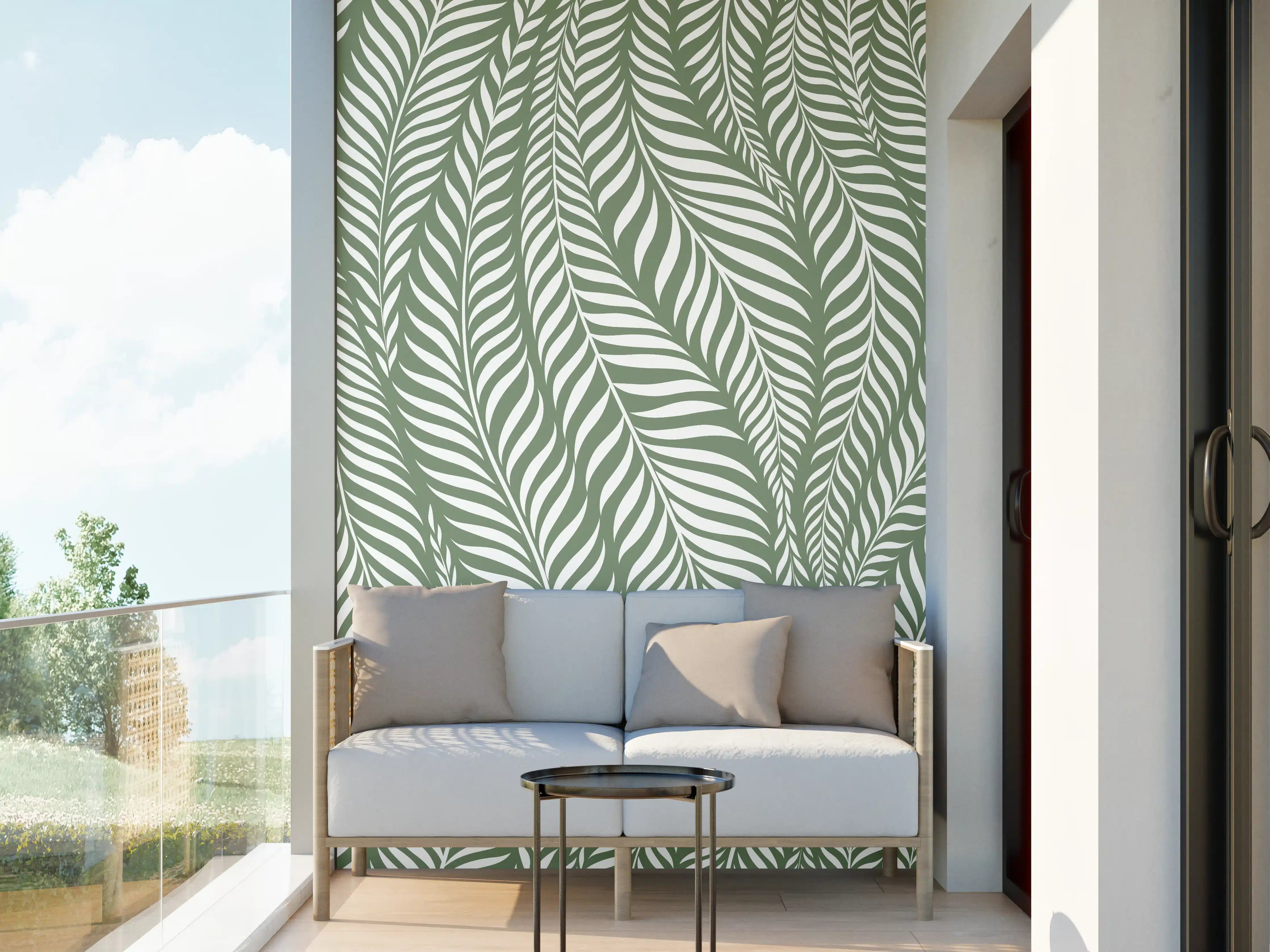 Wandverkleidung außen - Hellgrüne, elegante Wandgestaltung