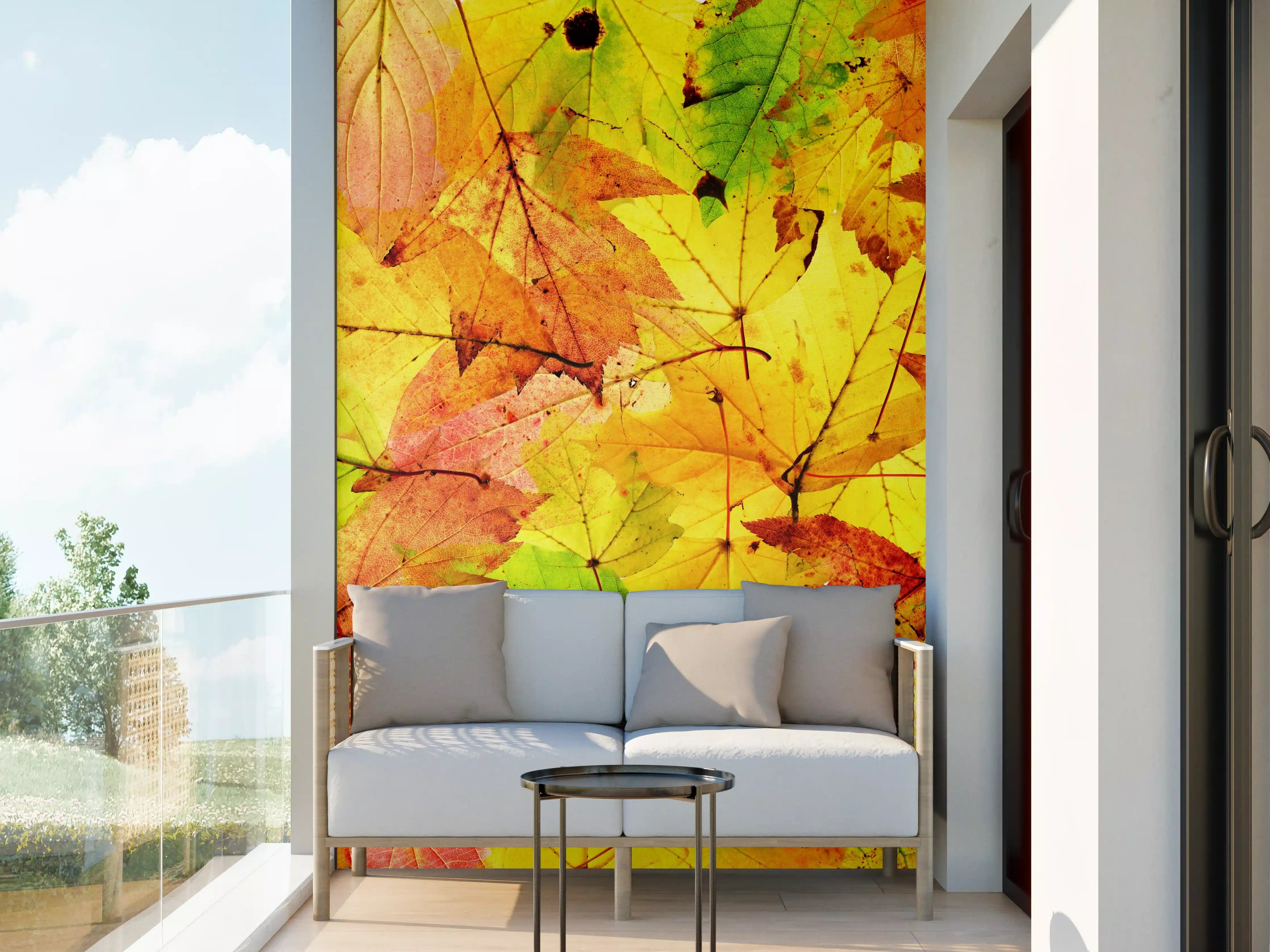 Wandverkleidung außen - Herbstblätter Hintergrund