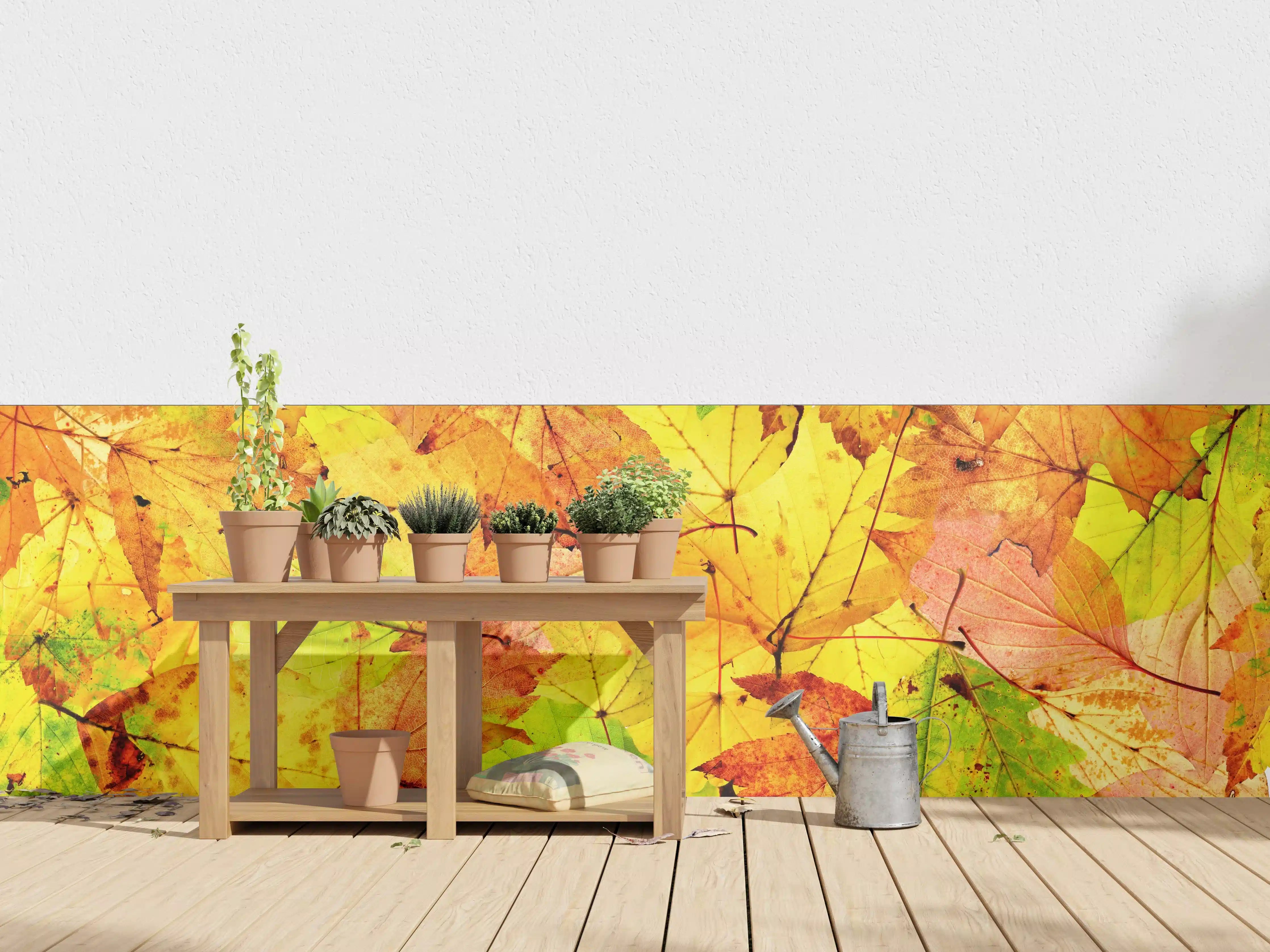 Wandverkleidung außen - Herbstblätter Hintergrund