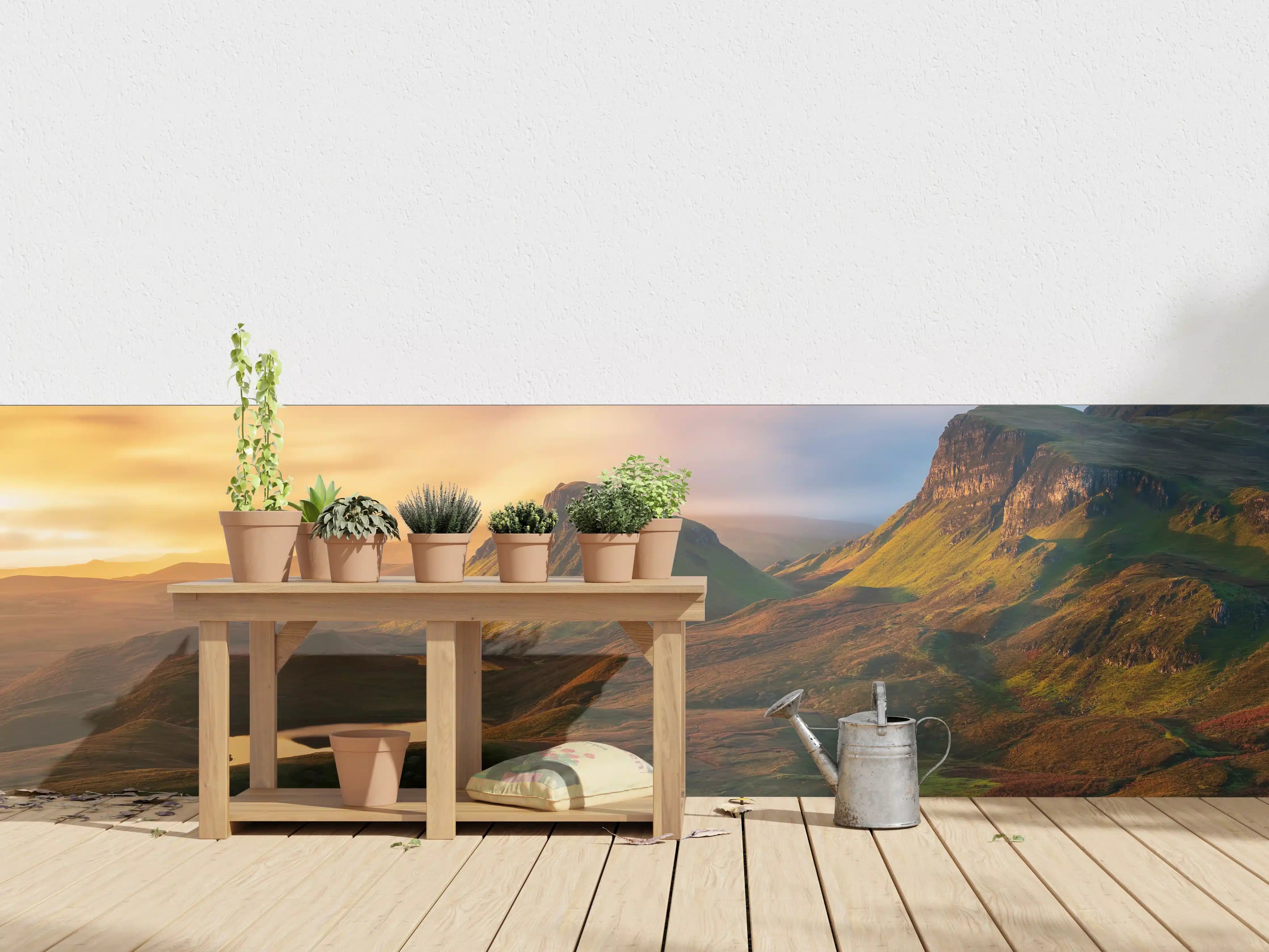 Wandverkleidung außen - Herbstliche Highland-Landschaft
