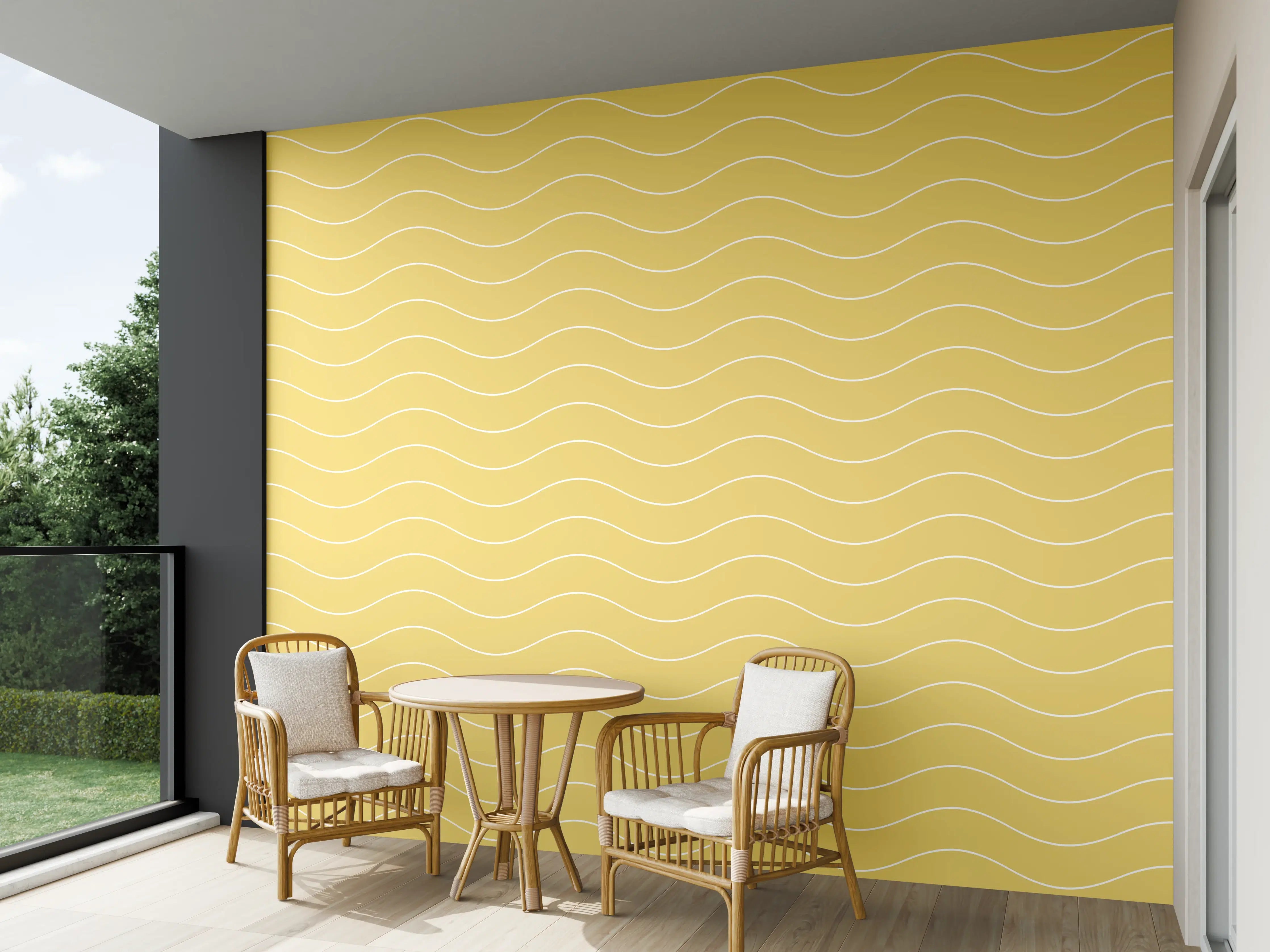 Wandverkleidung außen - Himmelblauer Wasserfall