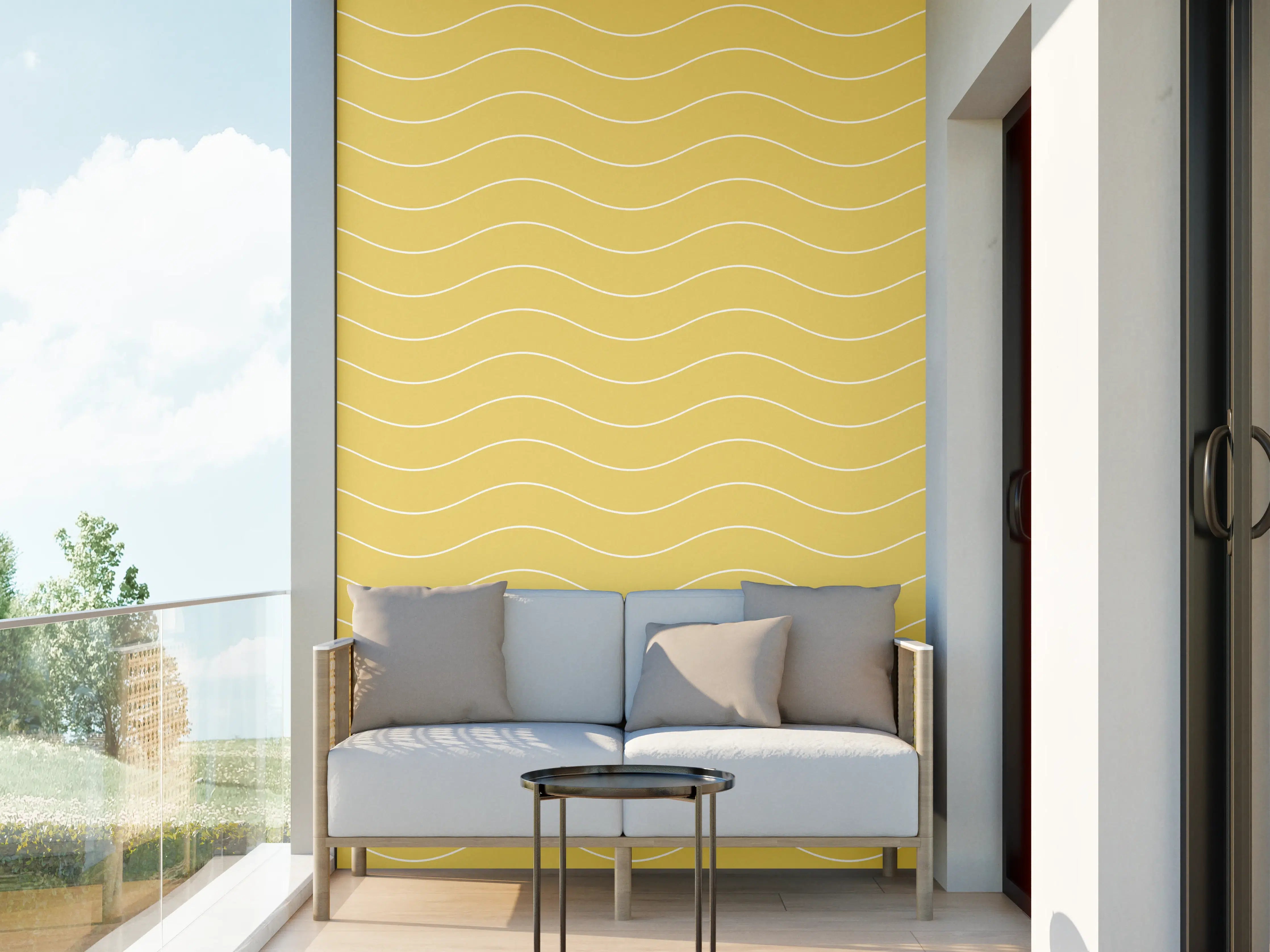 Wandverkleidung außen - Himmelblauer Wasserfall