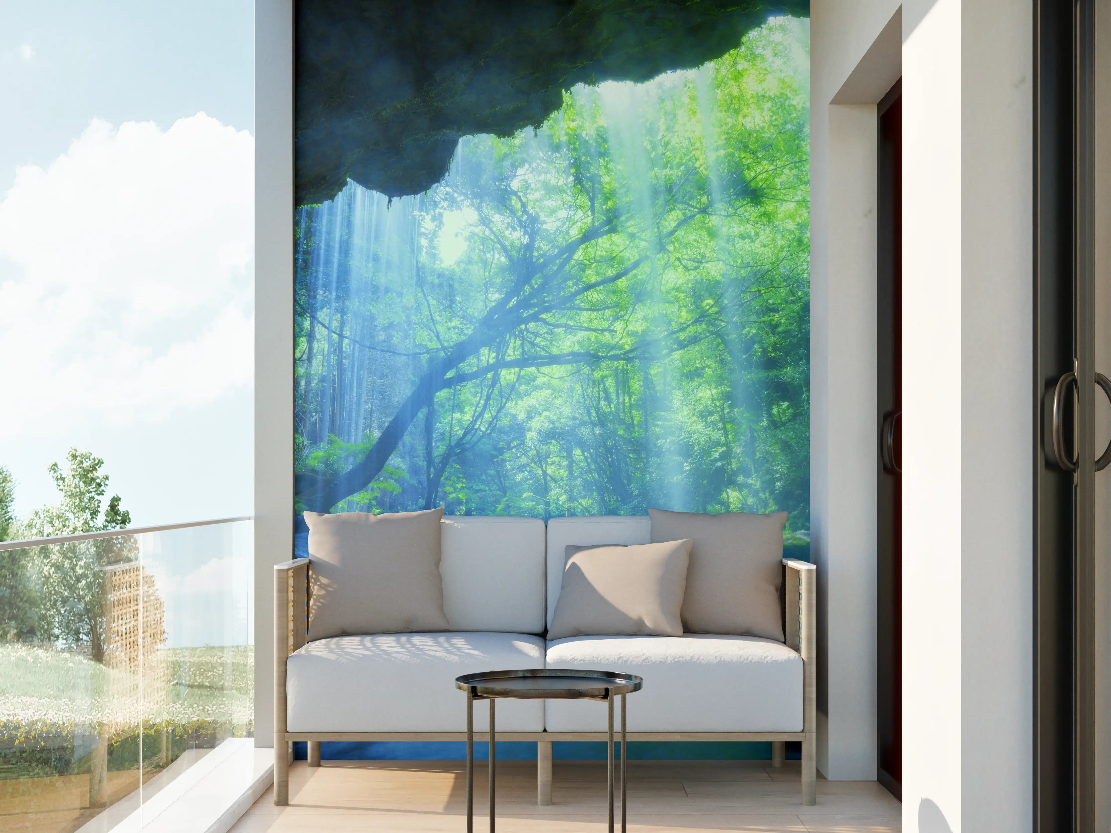 Wandverkleidung außen - Hinter Nabigataki-Wasserfall Ansicht