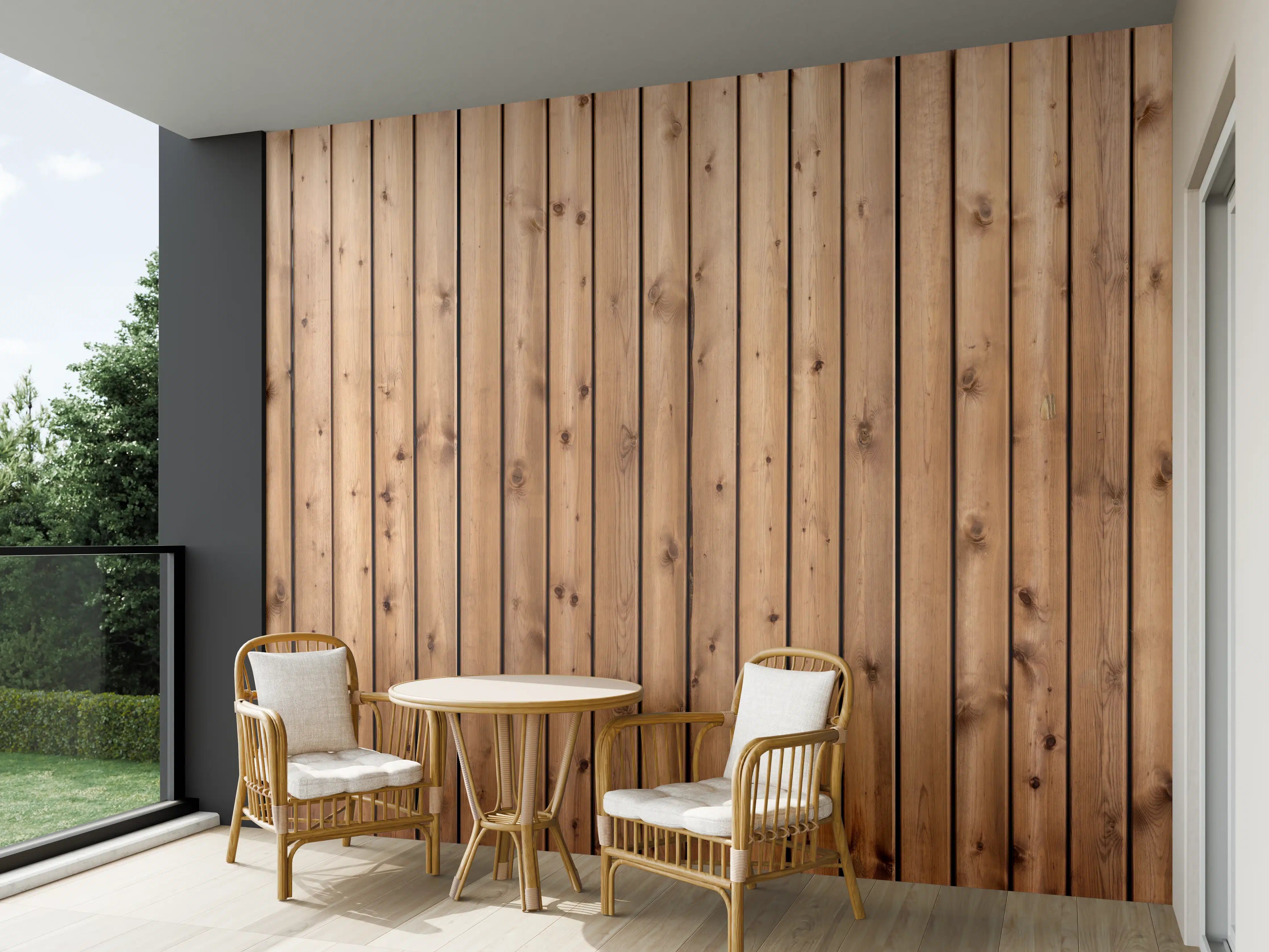 Wandverkleidung außen - Hochauflösende Holzbrett-Struktur
