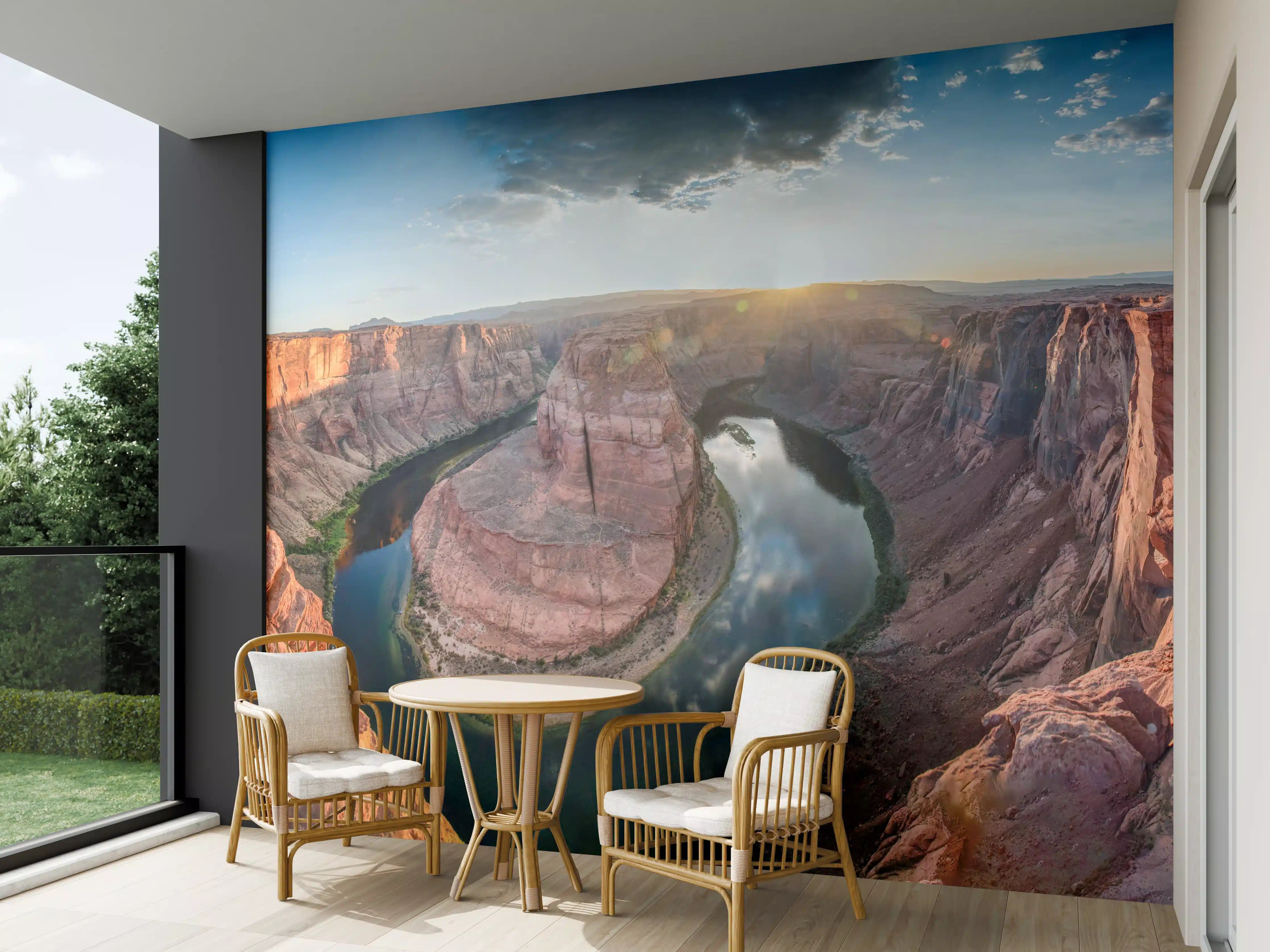 Wandverkleidung außen - Horseshoe Bend Sonnenuntergang