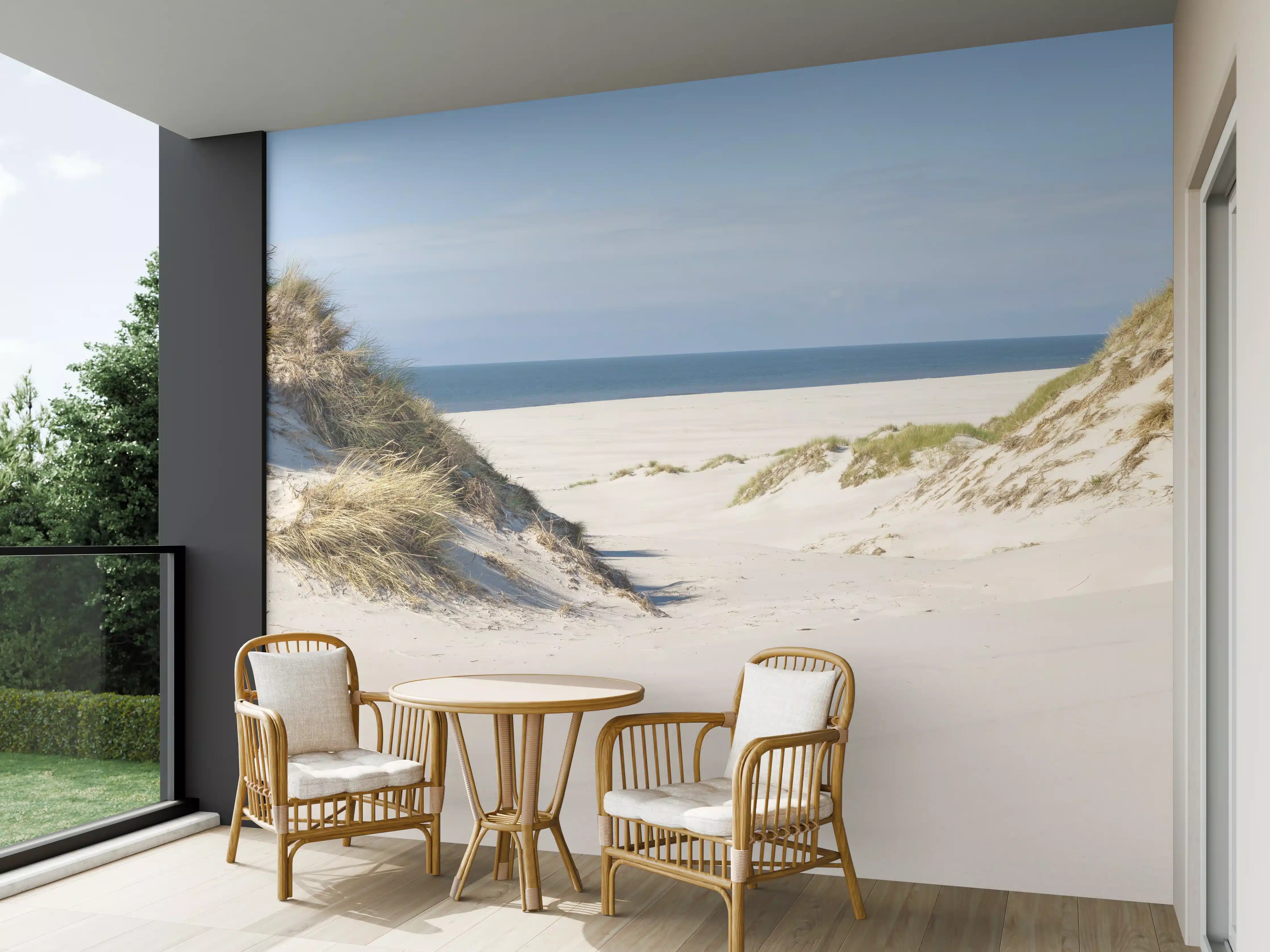 Wandverkleidung außen - Idyllische Sanddüne am Meer