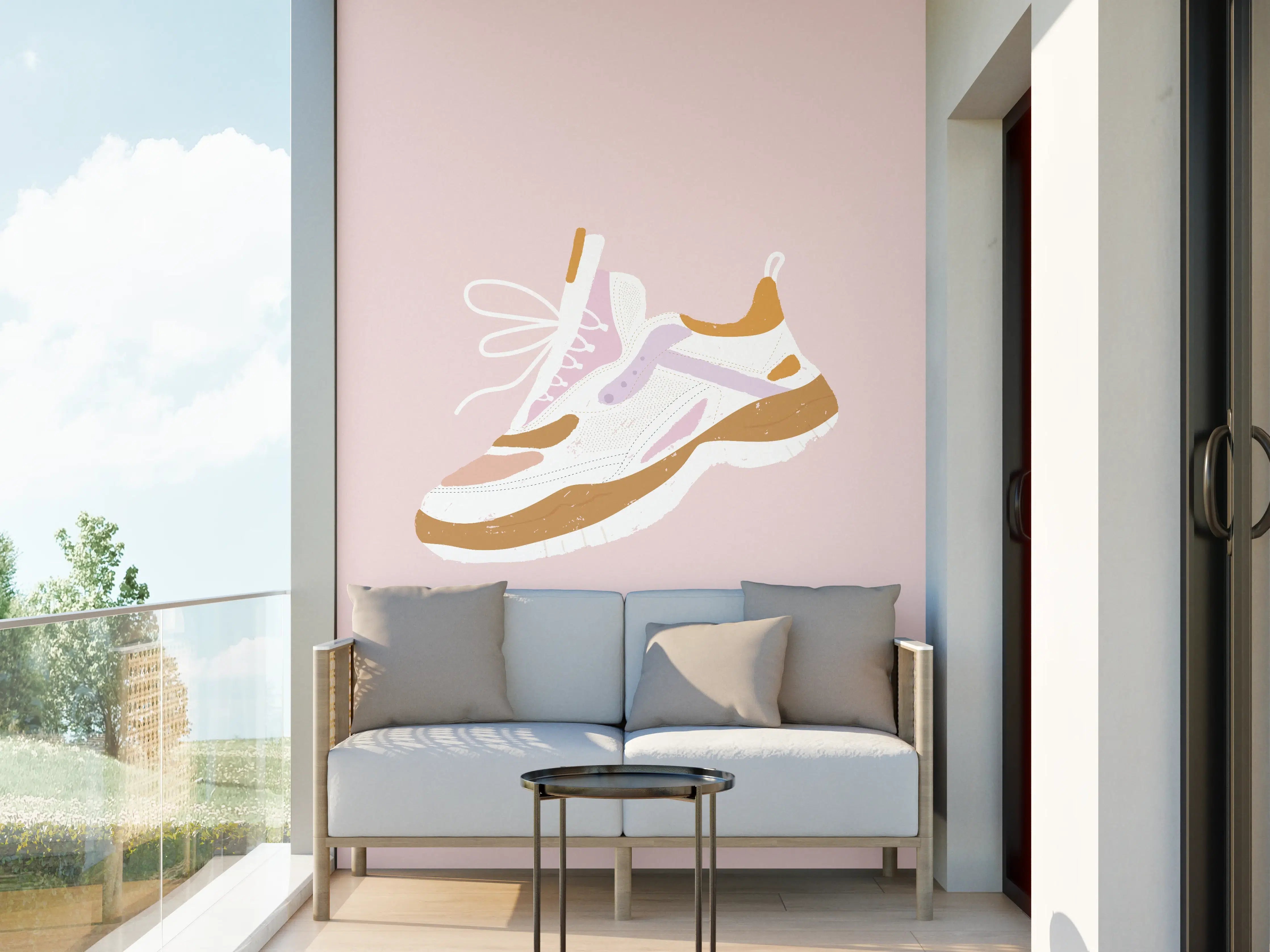 Wandverkleidung außen - Inspirierender Sport-Laufschuh