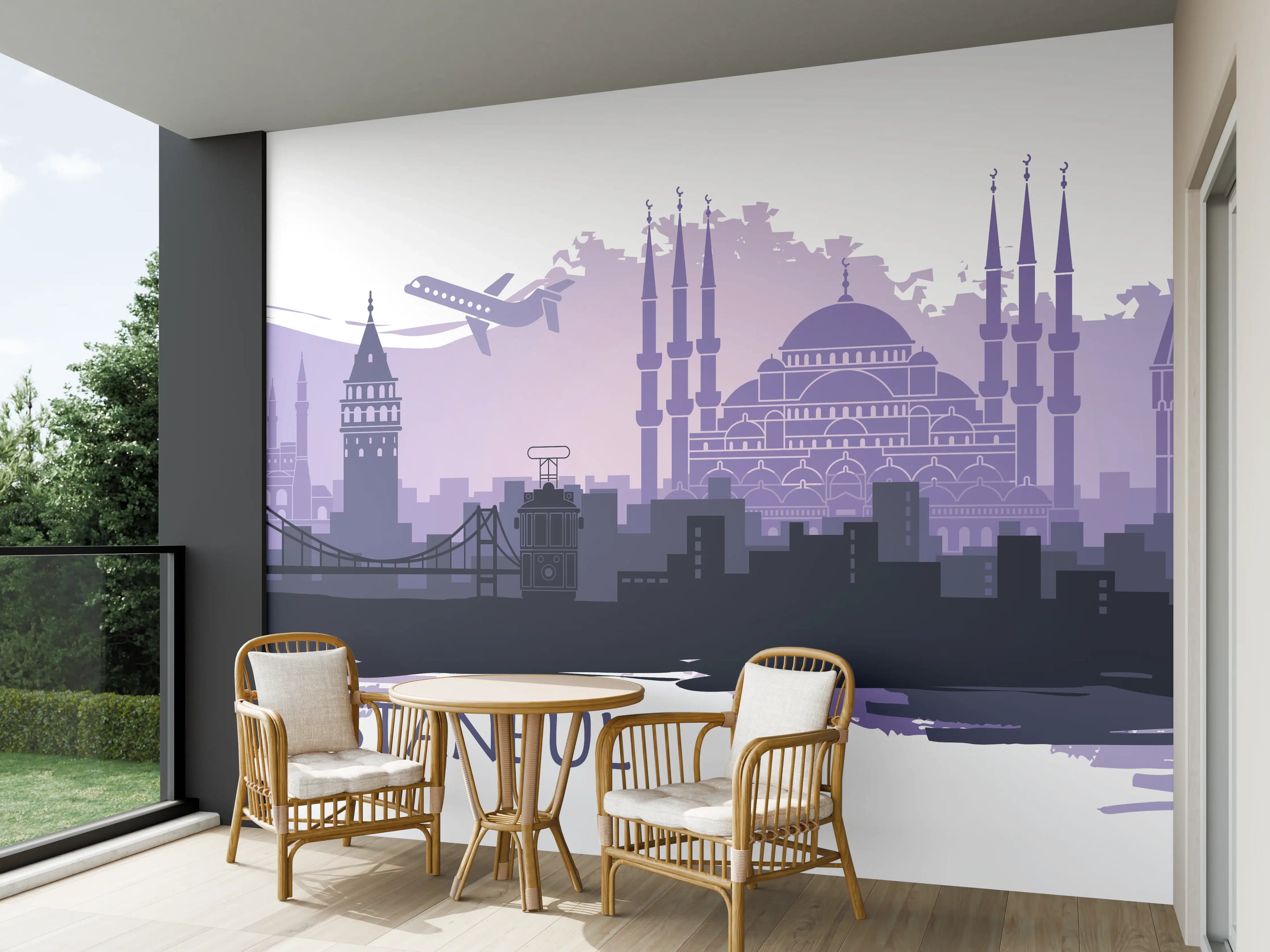 Wandverkleidung außen - Istanbul Skyline Illustration