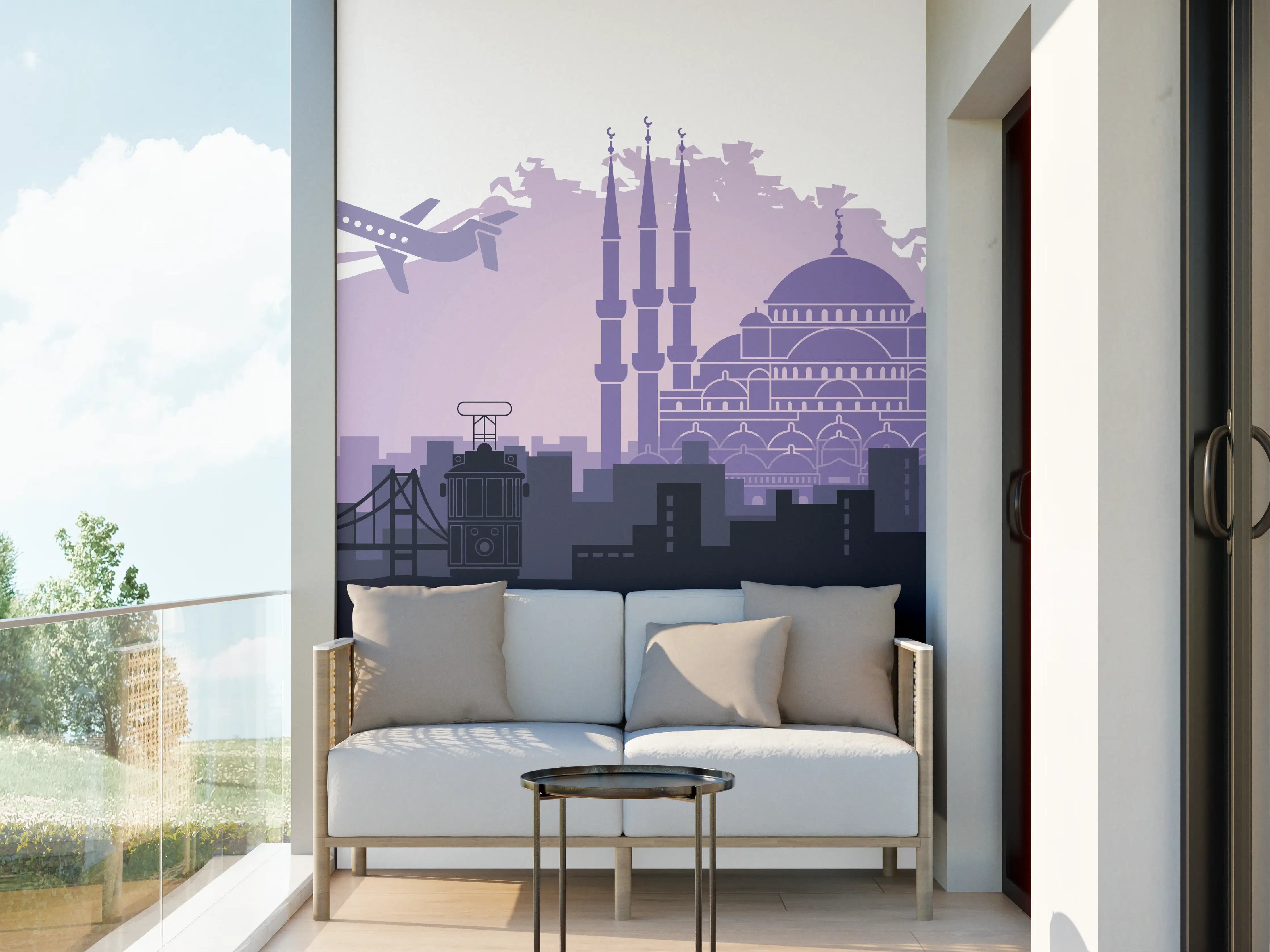 Wandverkleidung außen - Istanbul Skyline Illustration