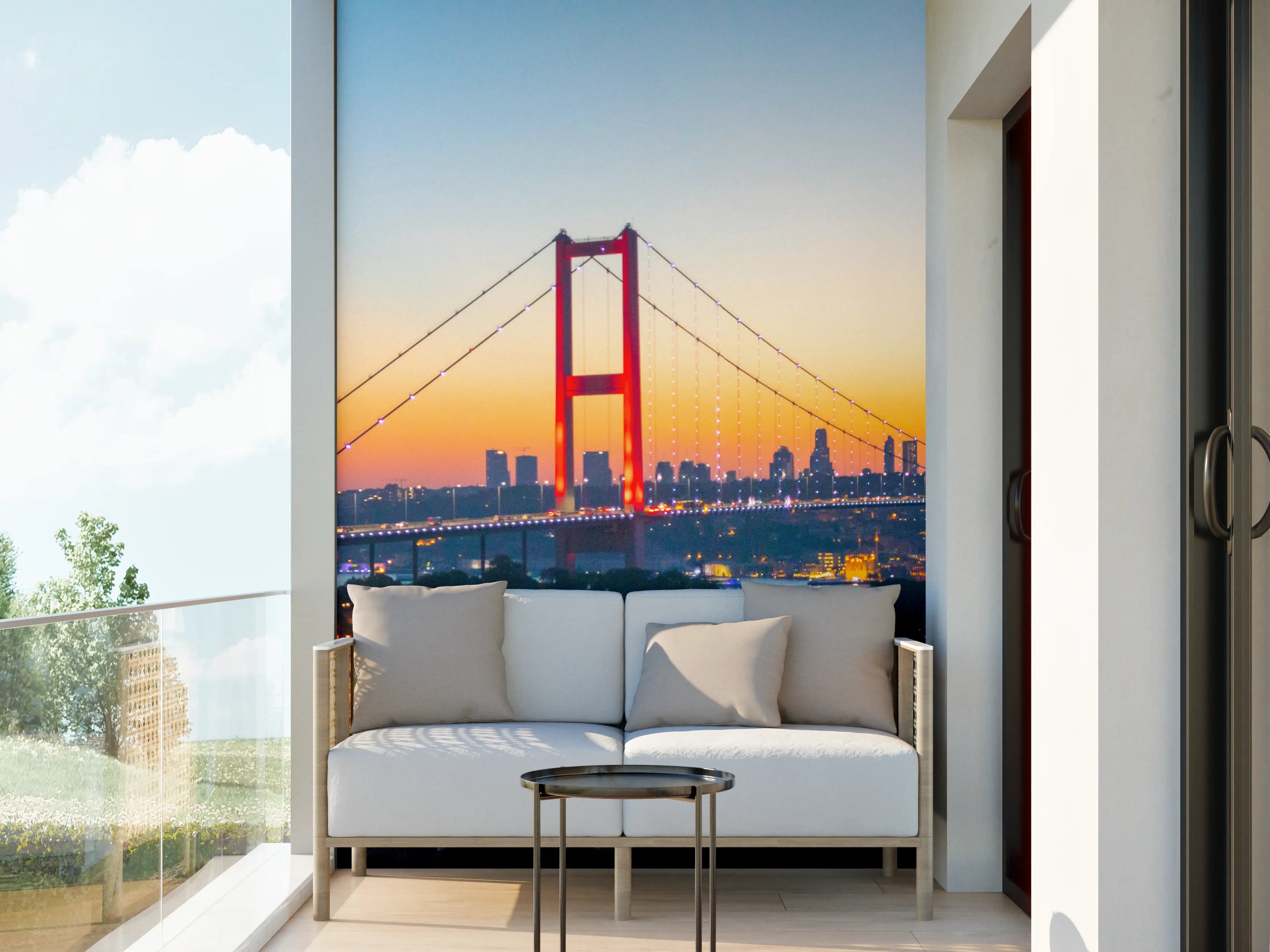 Wandverkleidung außen - Istanbul Skyline Sonnenuntergang