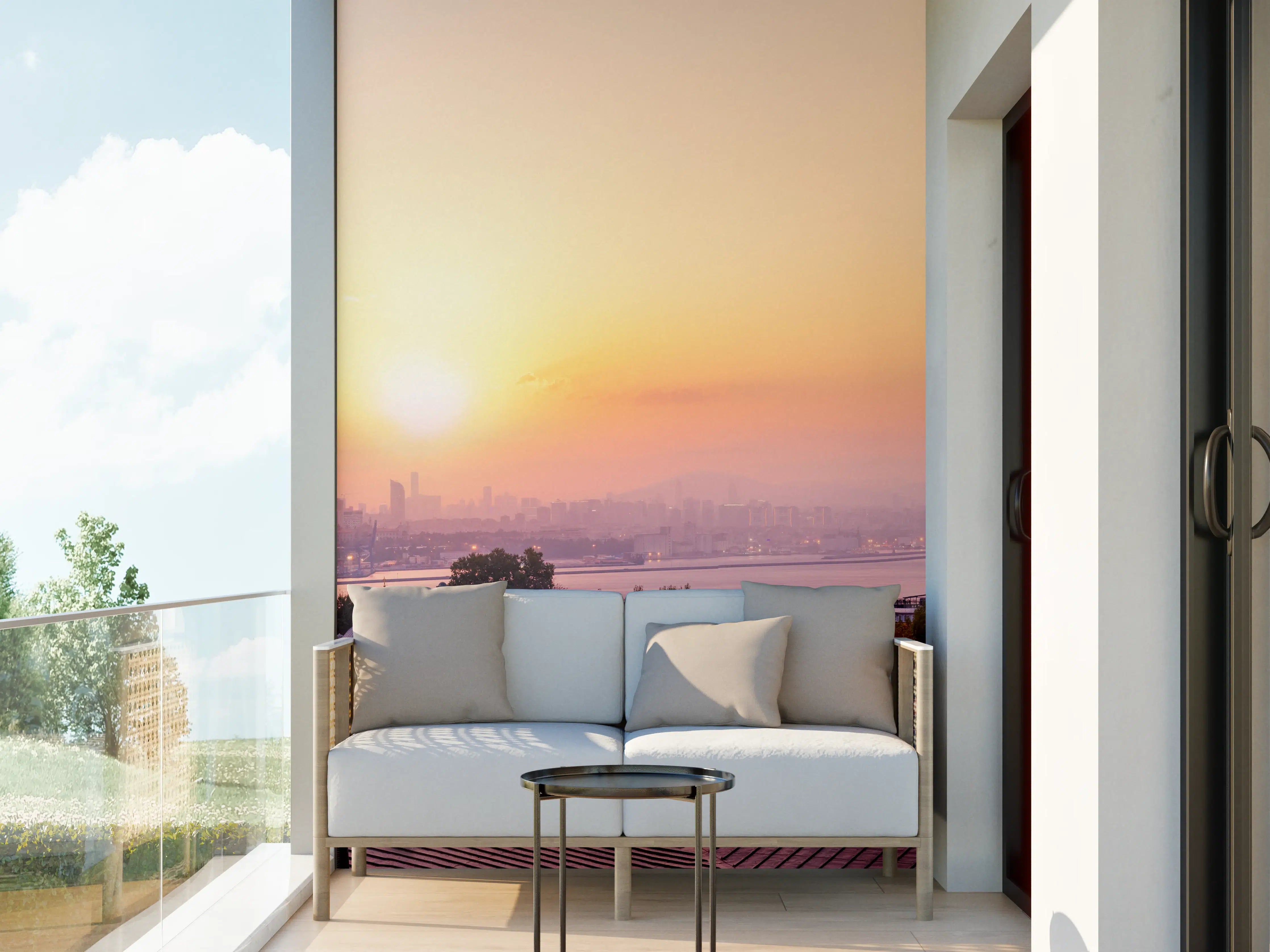 Wandverkleidung außen - Istanbul Skyline bei Sonnenuntergang