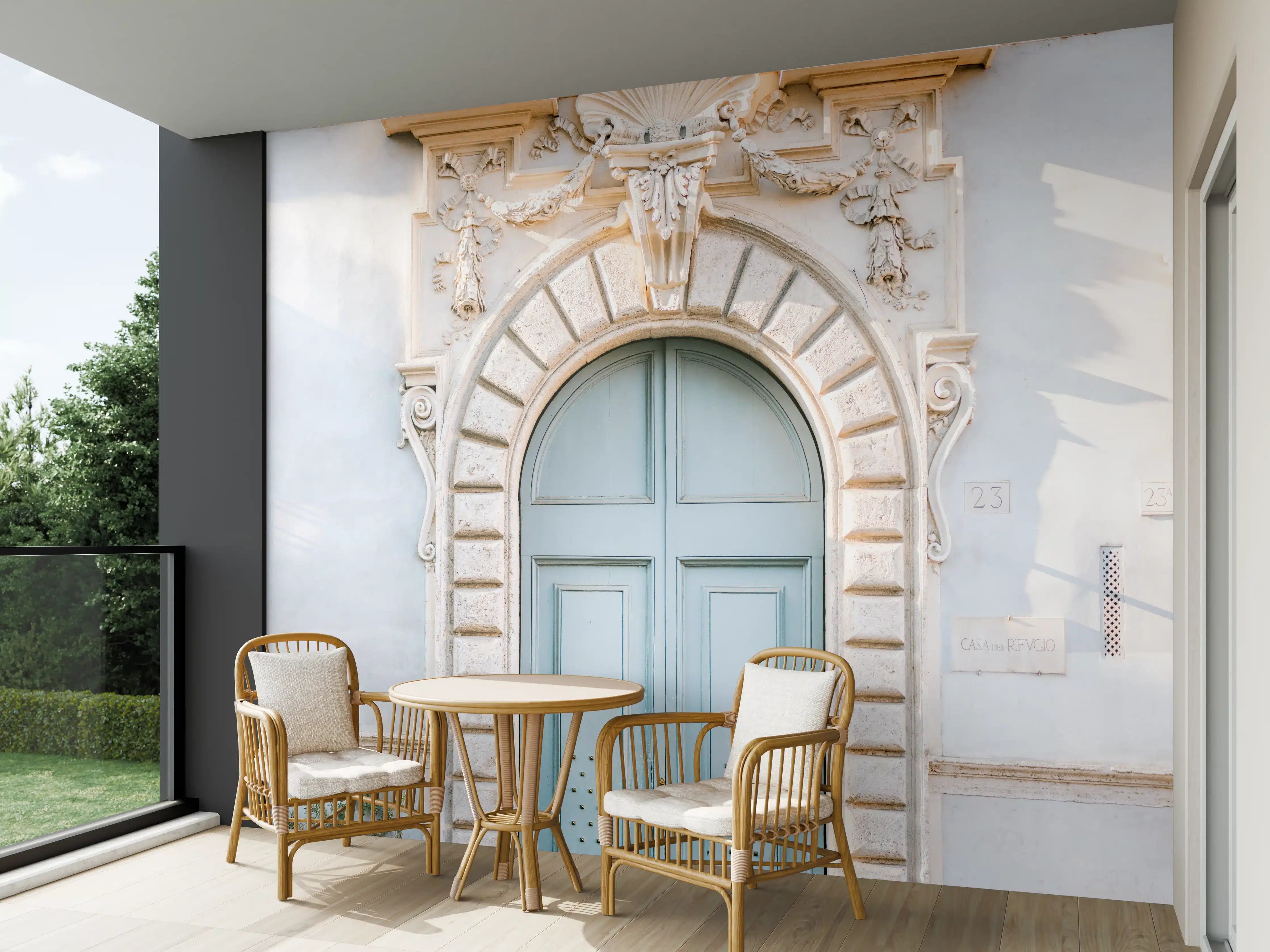 Wandverkleidung außen - Italienische Architektur - Tür
