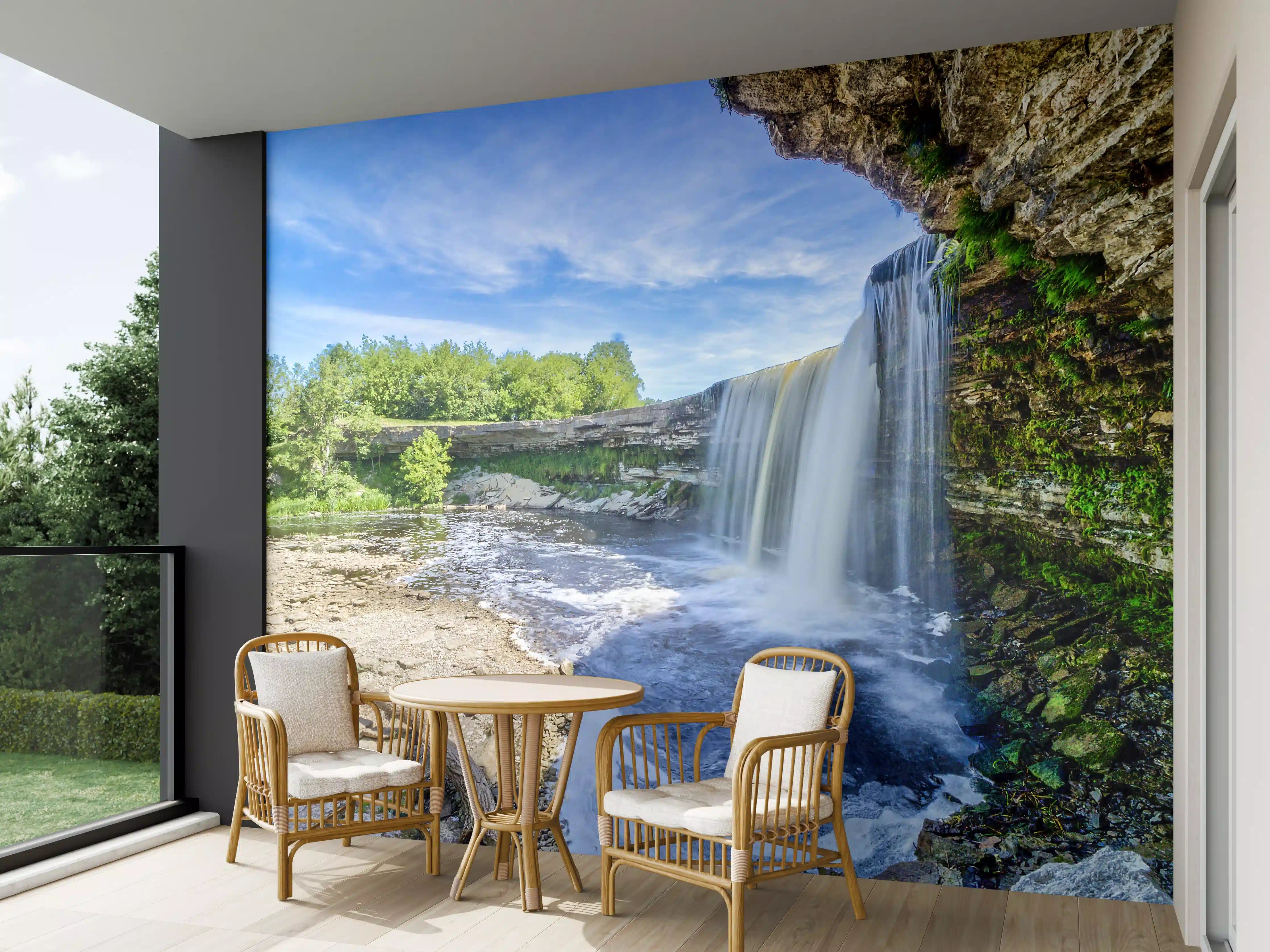 Wandverkleidung außen - Jagala Sommer Wasserfall