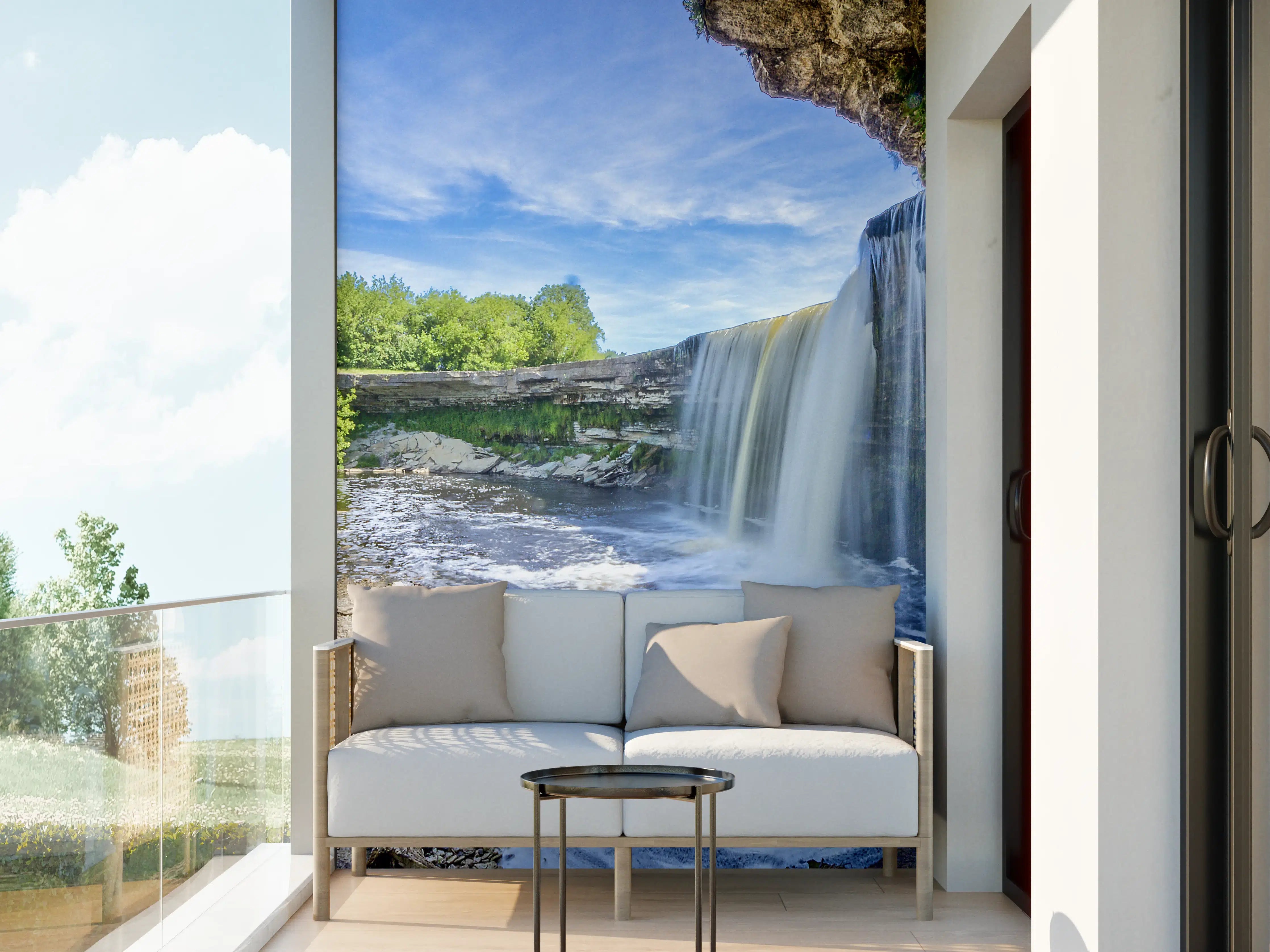 Wandverkleidung außen - Jagala Sommer Wasserfall