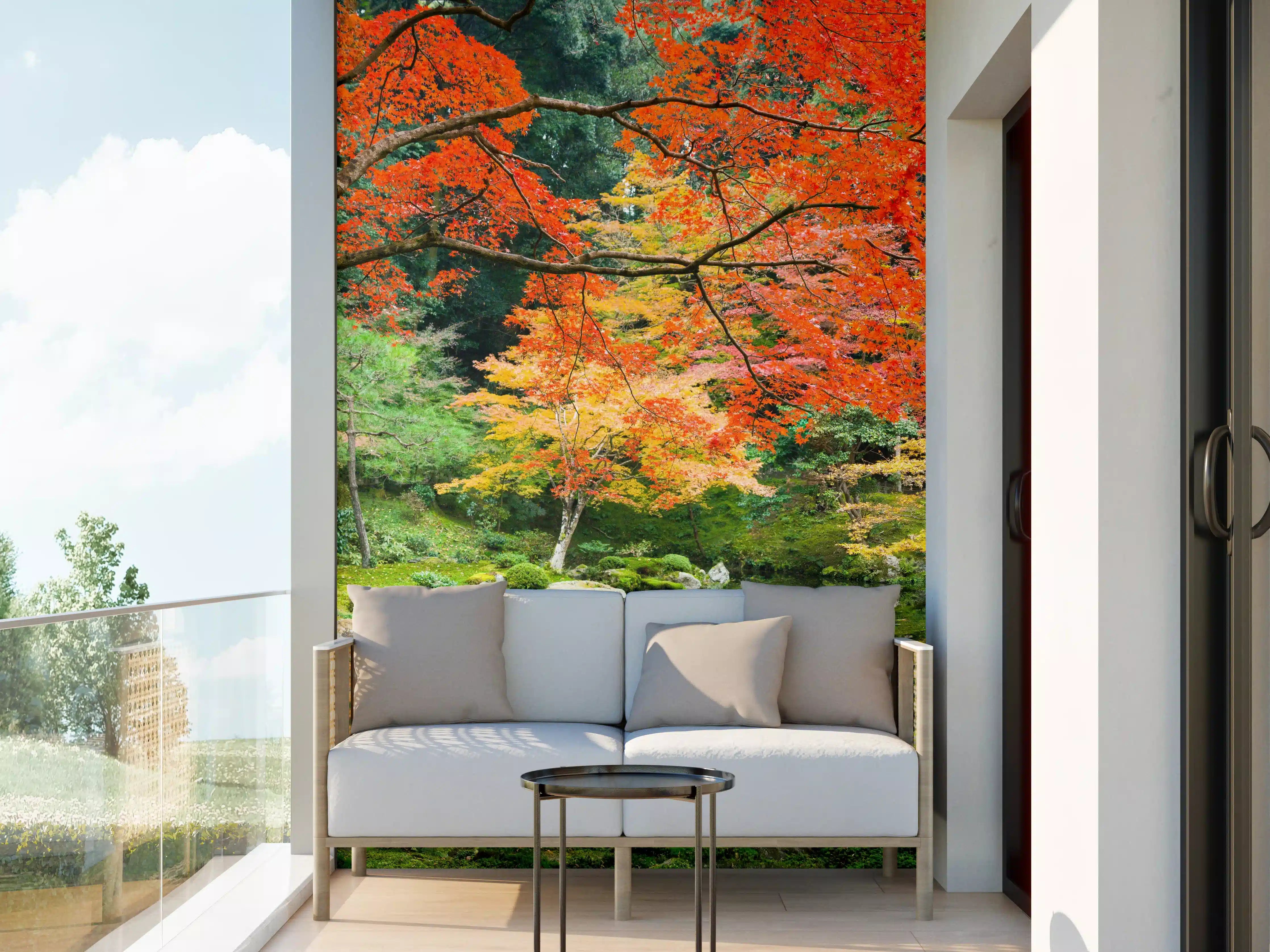 Wandverkleidung außen - Japanischer Garten im Herbst