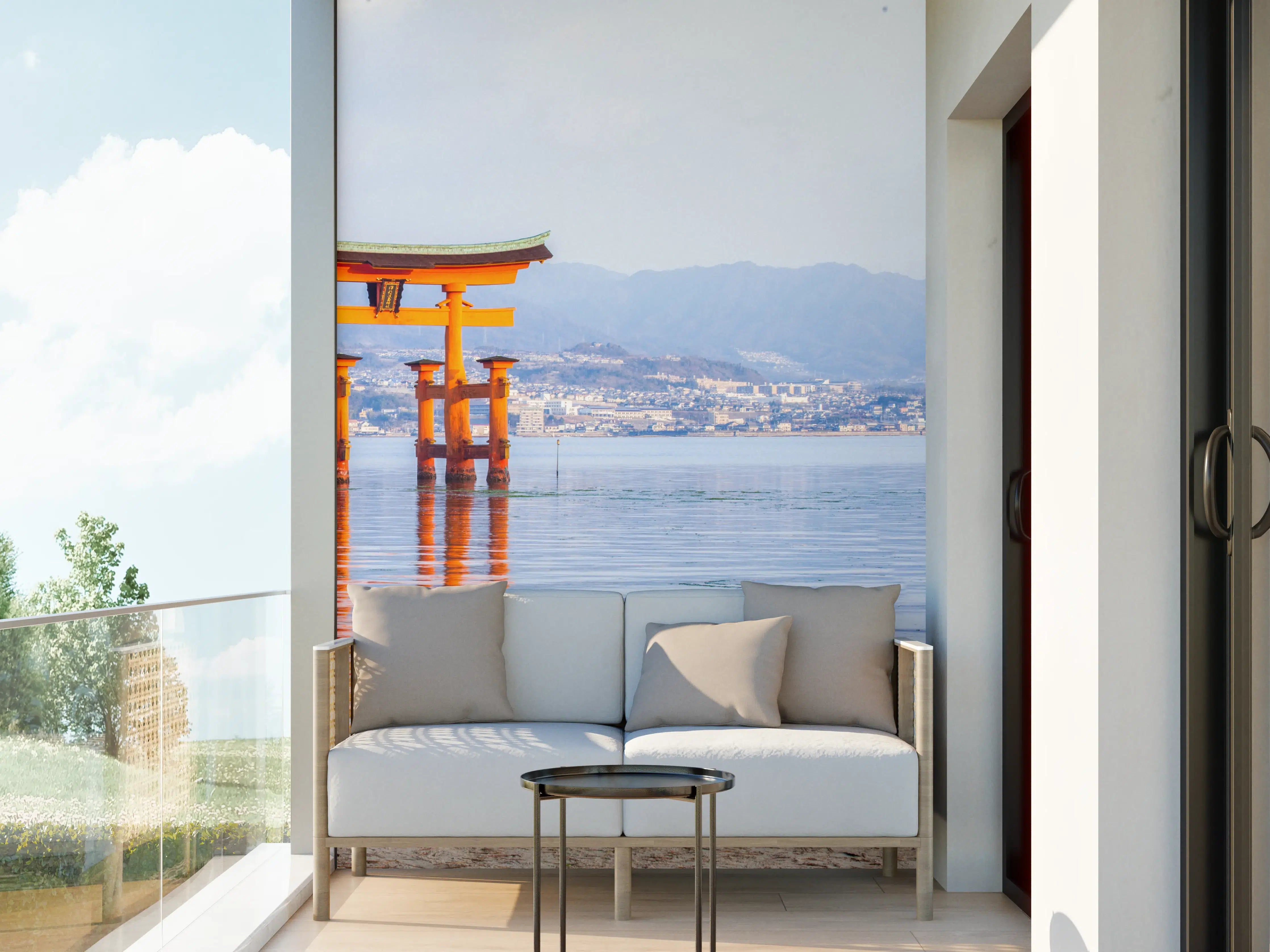 Wandverkleidung außen - Japanisches Torii am Meer