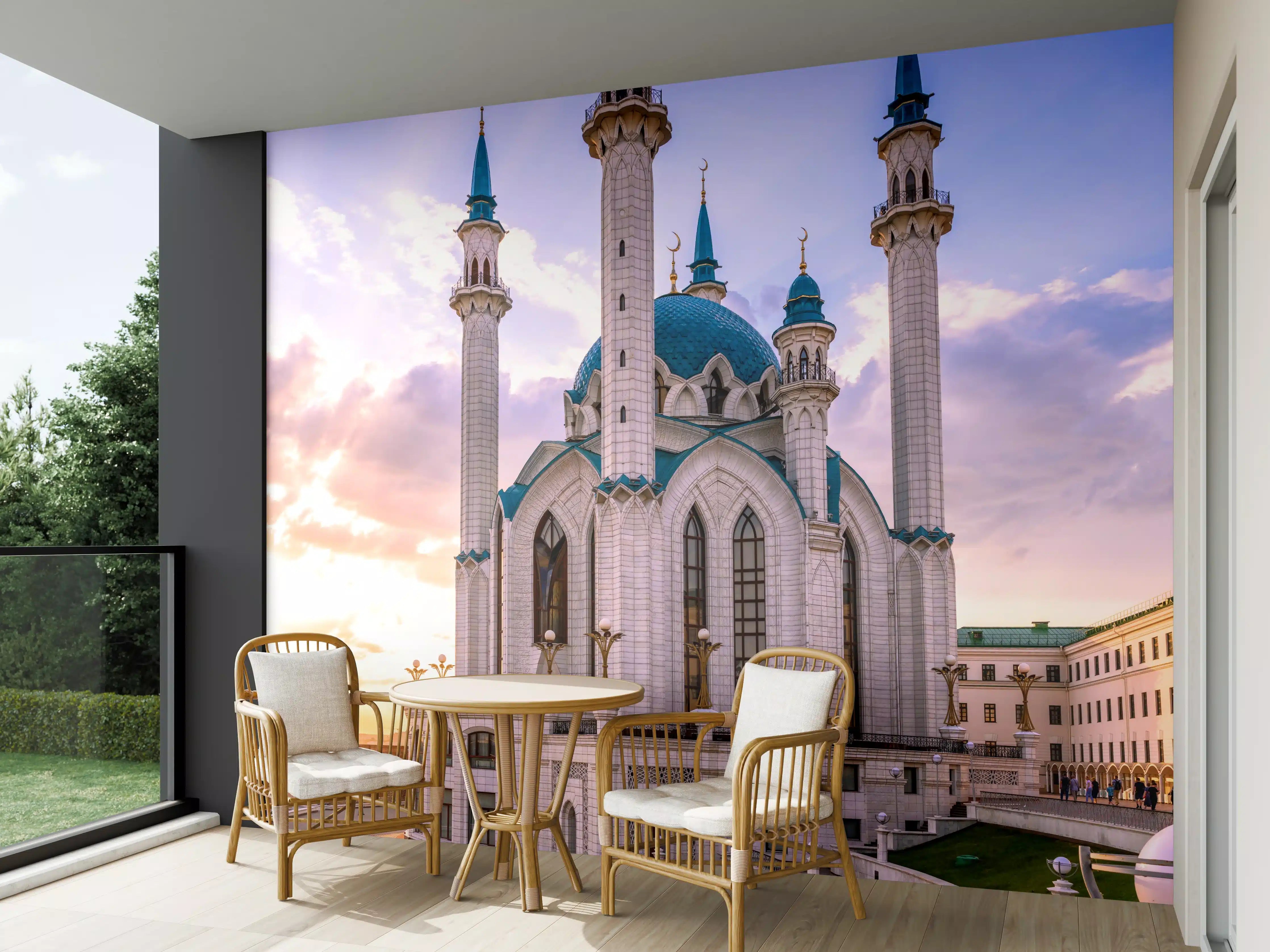 Wandverkleidung außen - Kazan Moschee Abenddämmerung