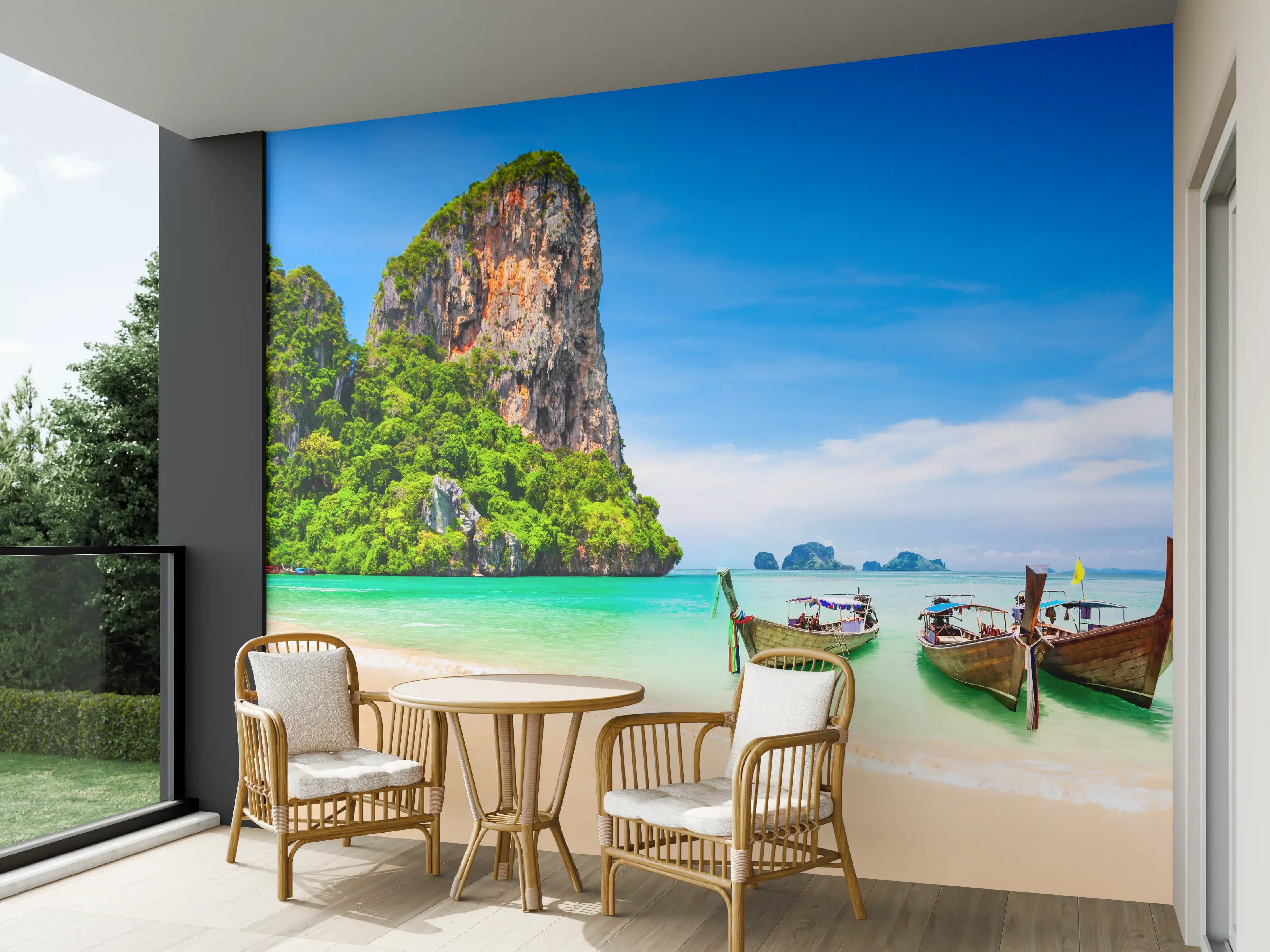 Wandverkleidung außen - Klarwasserstrand in Thailand