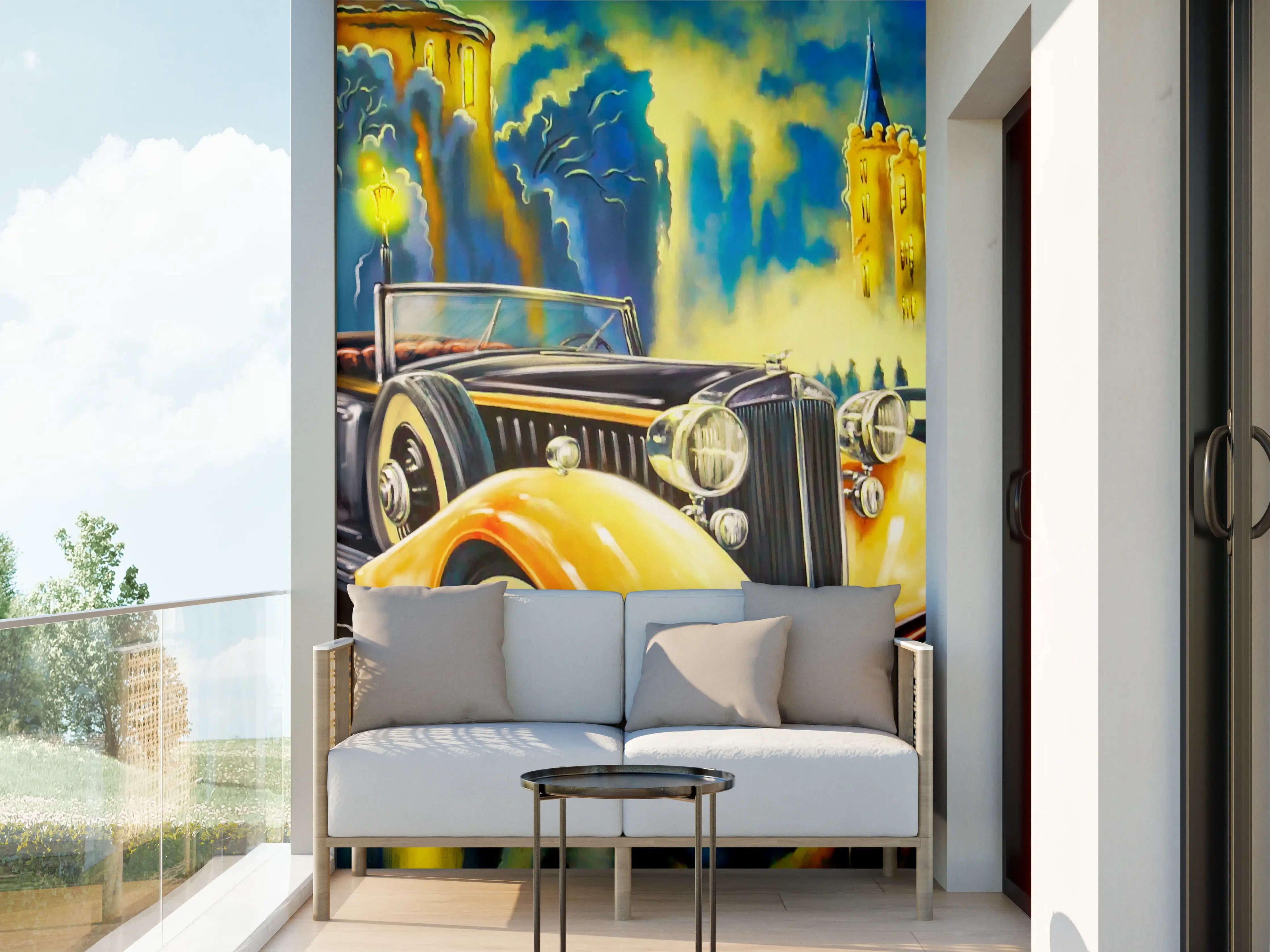 Wandverkleidung außen - Klassischer Oldtimer Kunstdruck