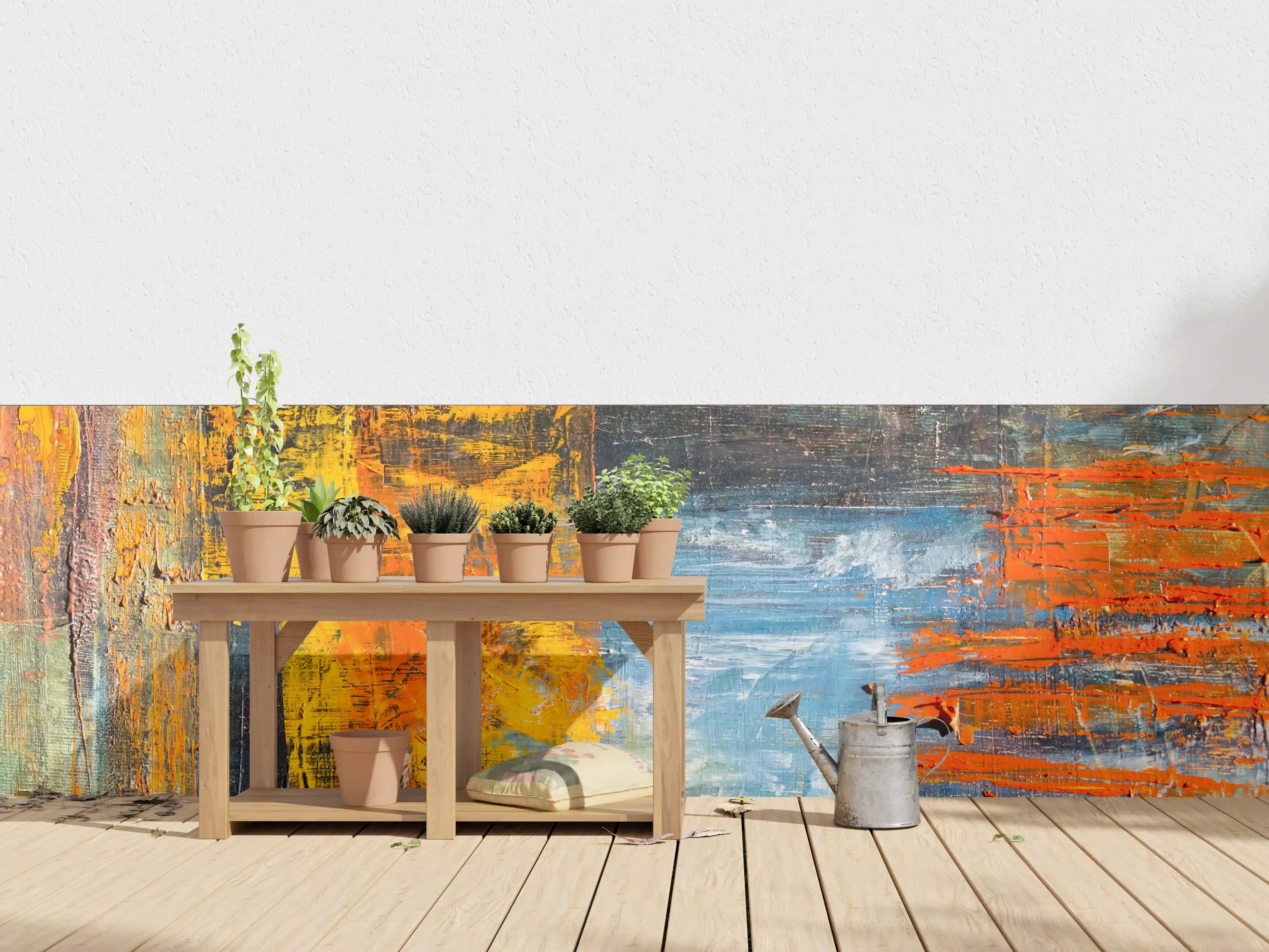 Wandverkleidung außen - Kunst Malerei - Vintage