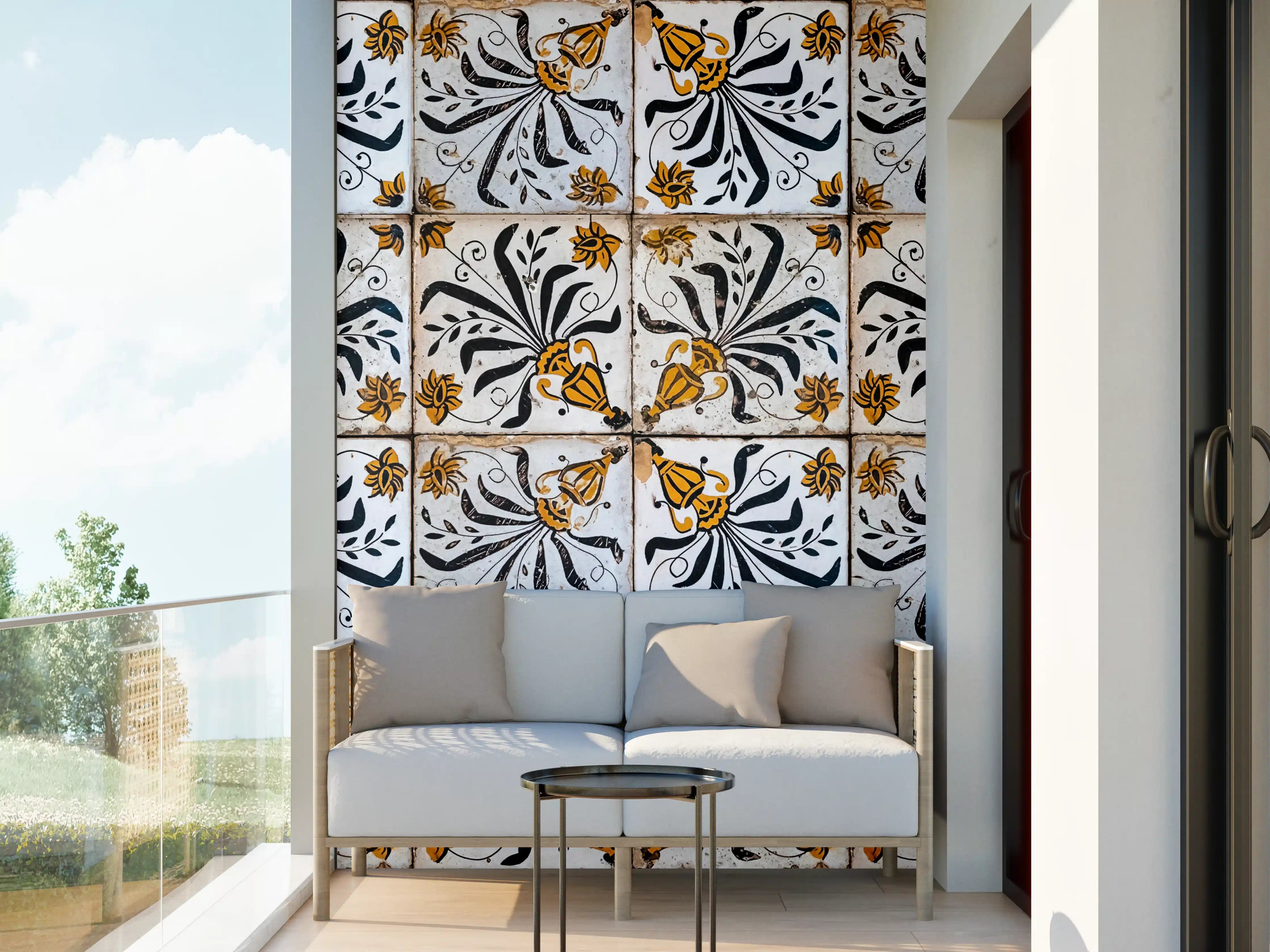 Wandverkleidung außen - Kunstvolle türkische Fliesendekoration im Vintage-Stil