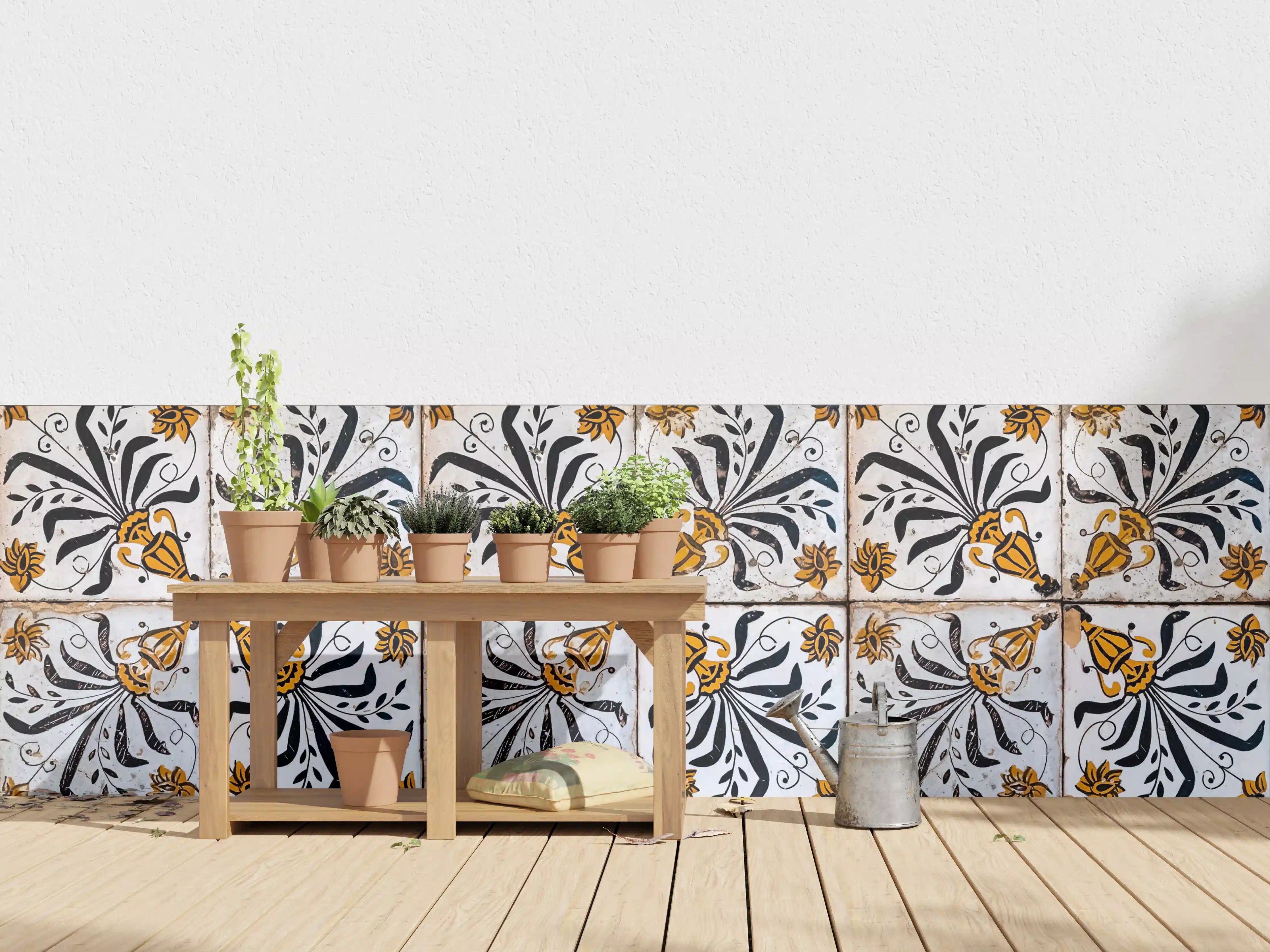 Wandverkleidung außen - Kunstvolle türkische Fliesendekoration im Vintage-Stil