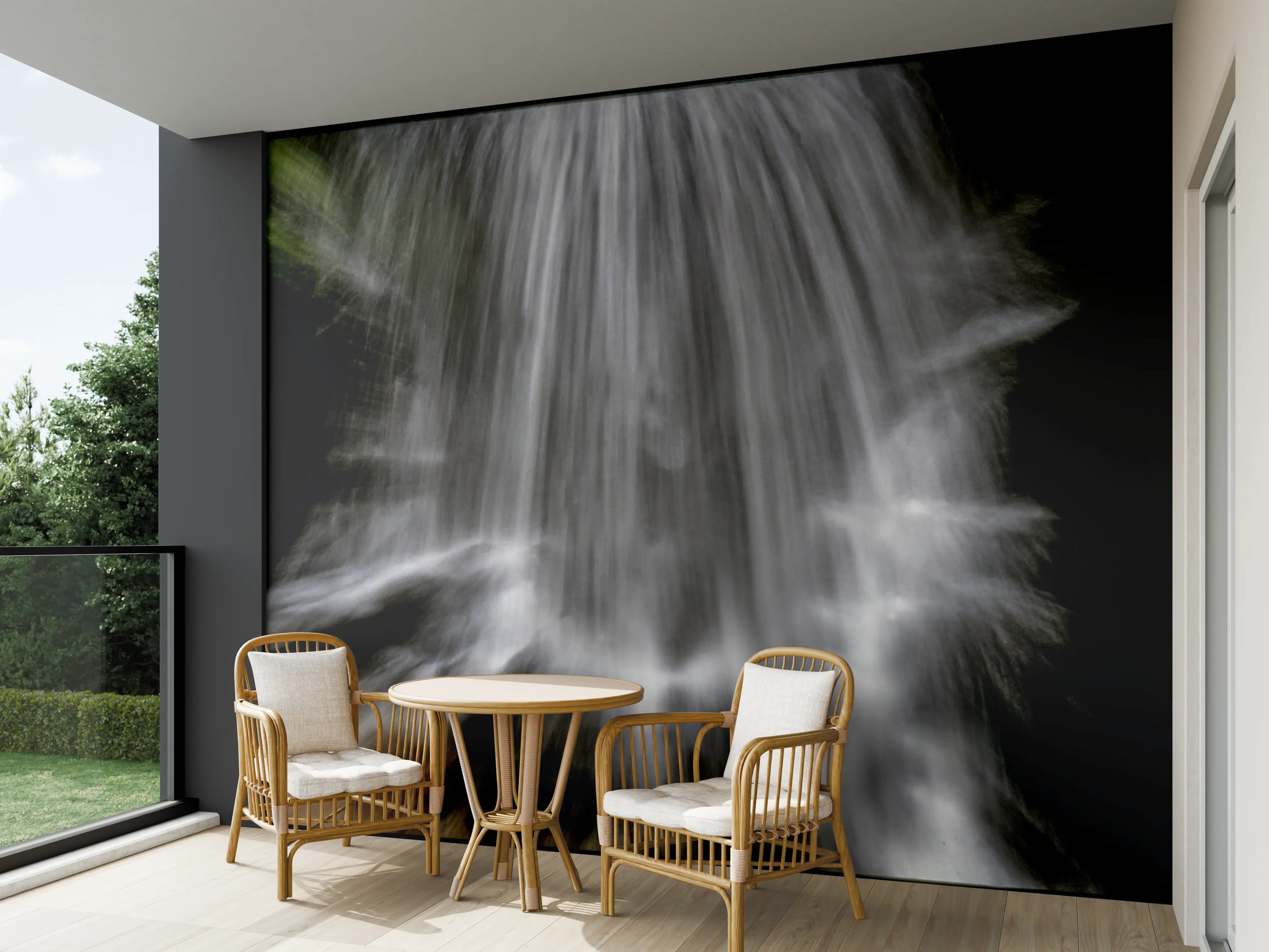 Wandverkleidung außen - Kunstvoller Wasserfall