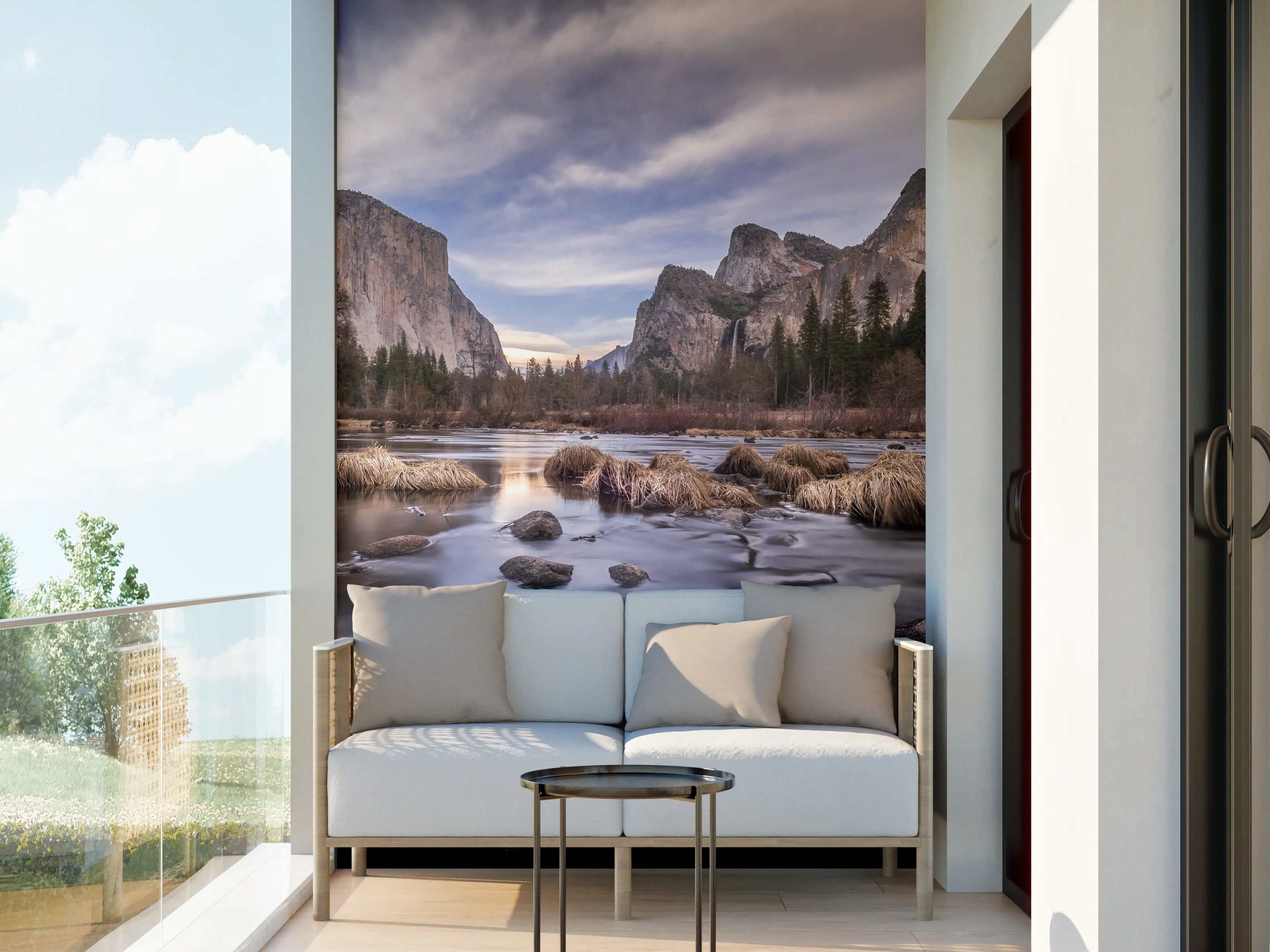 Wandverkleidung außen - Landschaft des Yosemite Valley Kalifornien