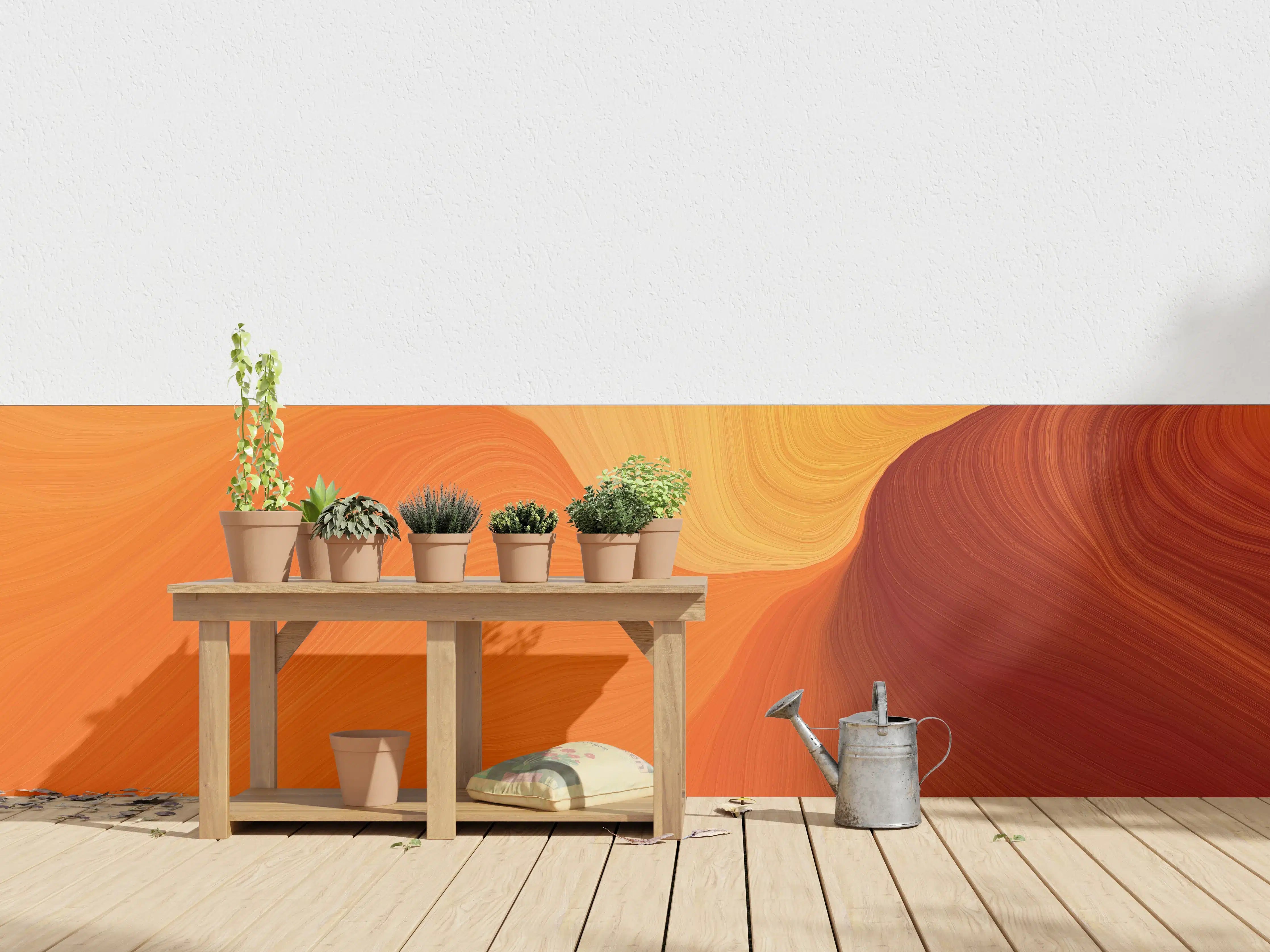 Wandverkleidung außen - Lebendige orangefarbene Kunstultra Textur