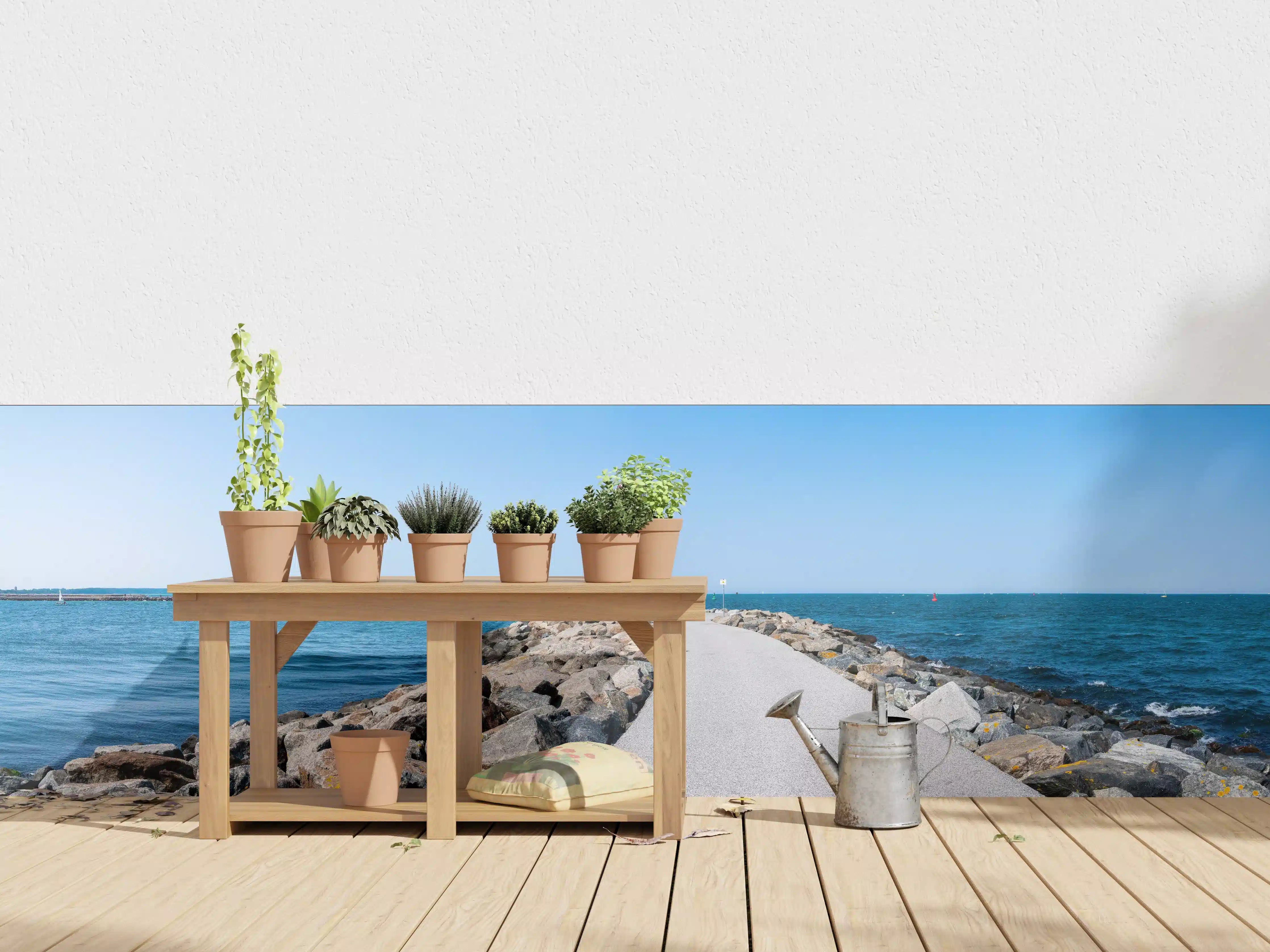 Wandverkleidung außen - Leuchtturm am Meer