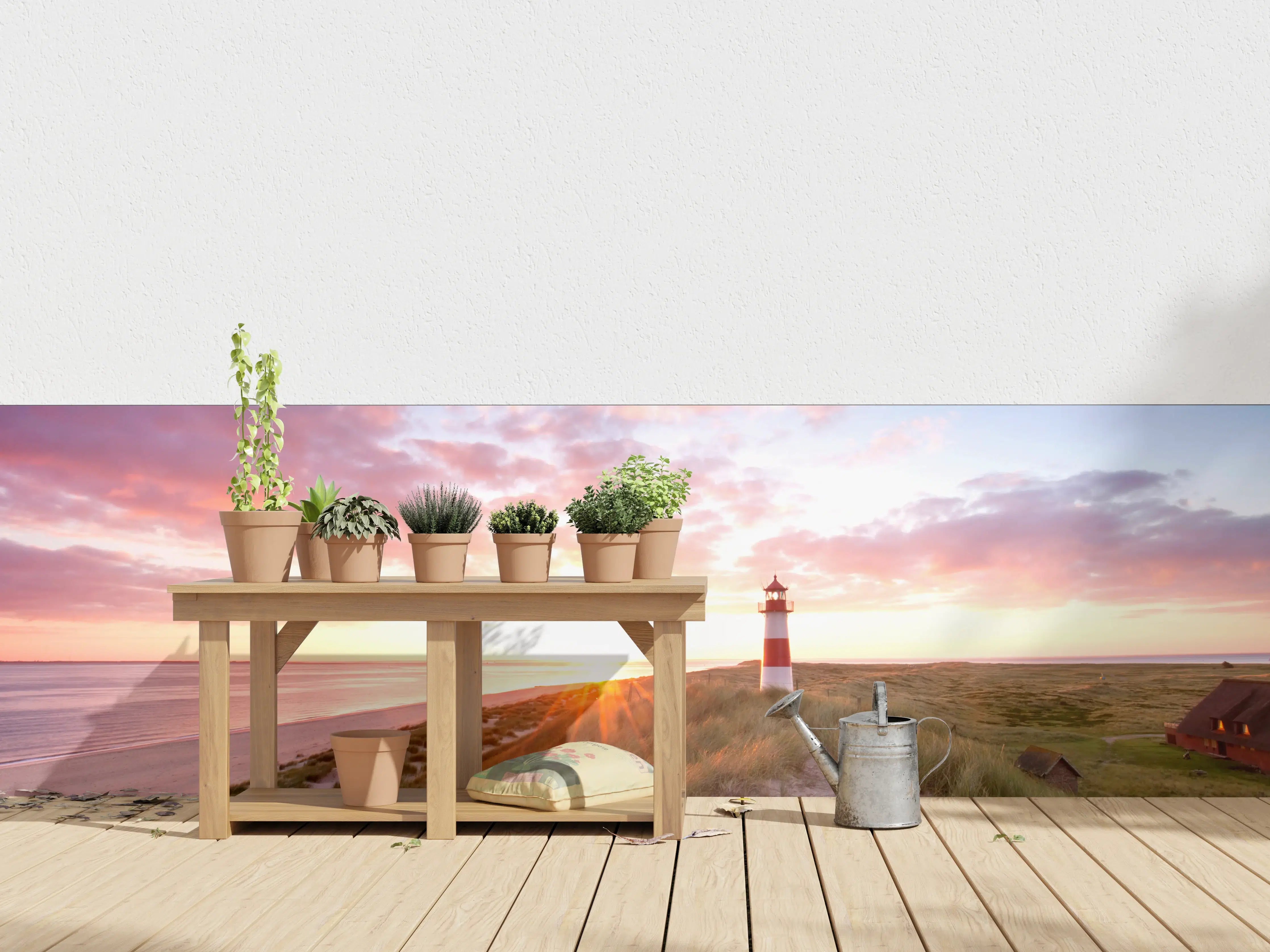 Wandverkleidung außen - Leuchtturm im Goldgrau