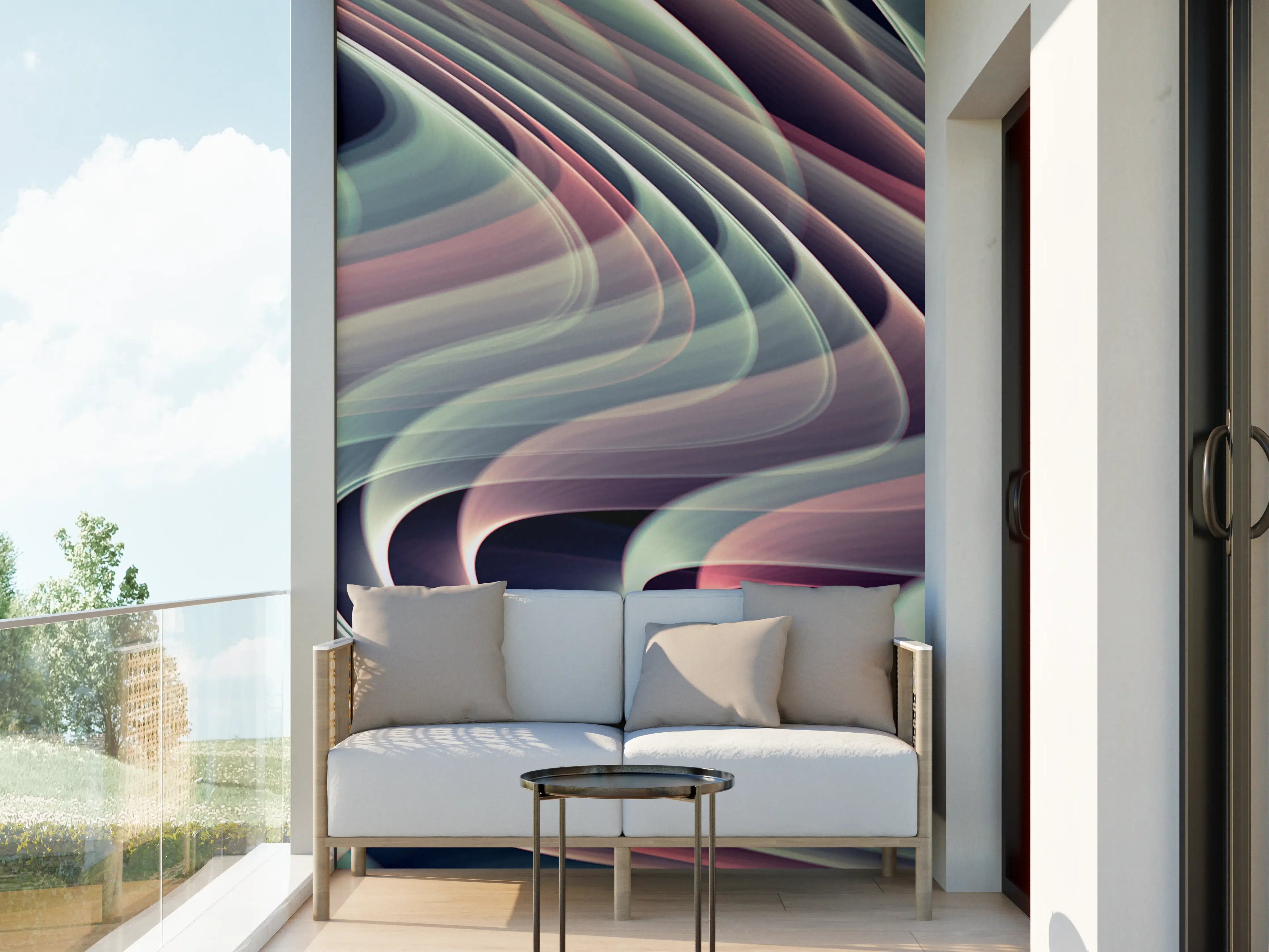 Wandverkleidung außen - Linienartiger Hintergrund - Abstrakt