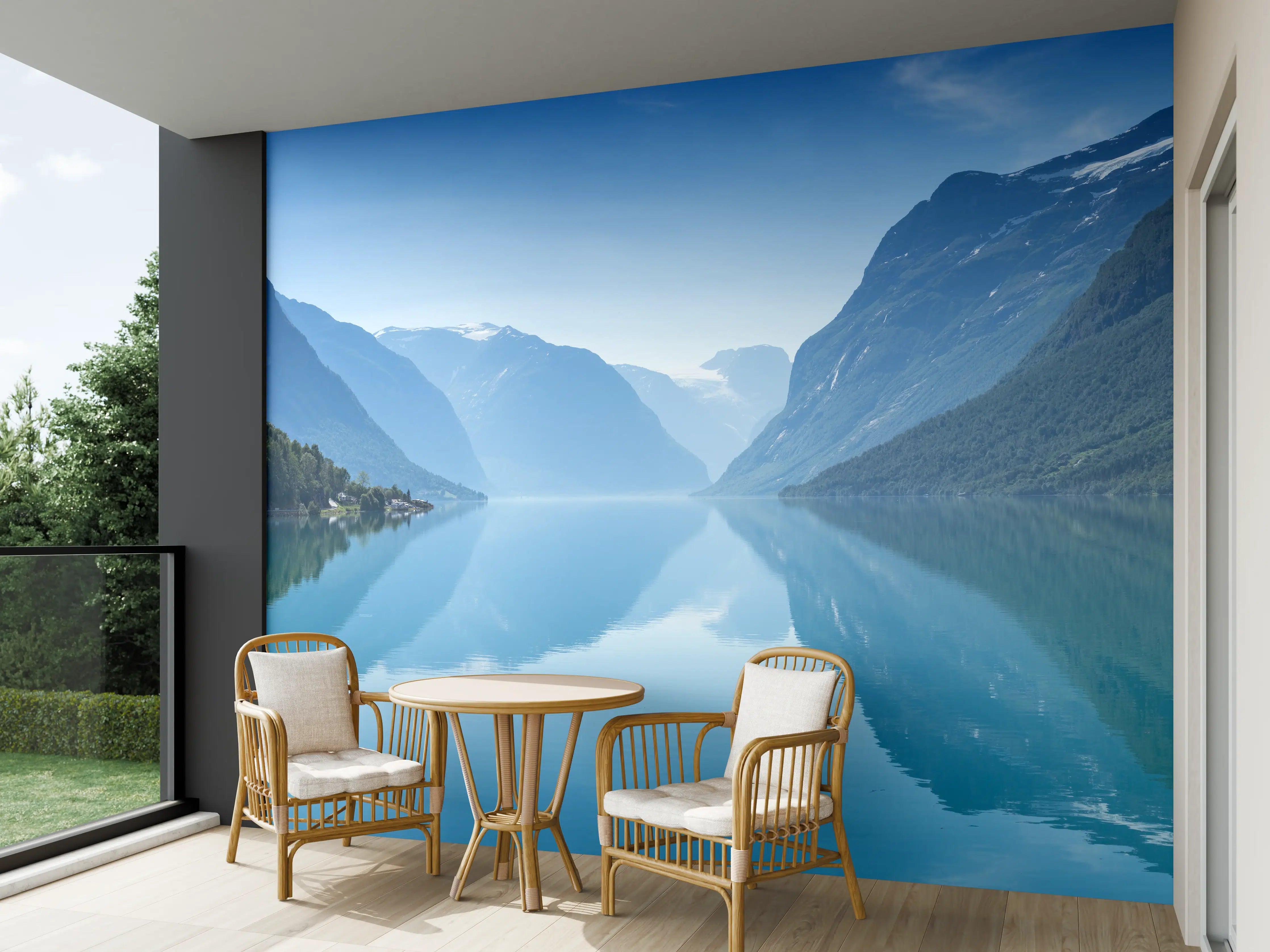 Wandverkleidung außen - Lovatnet See - Norwegen