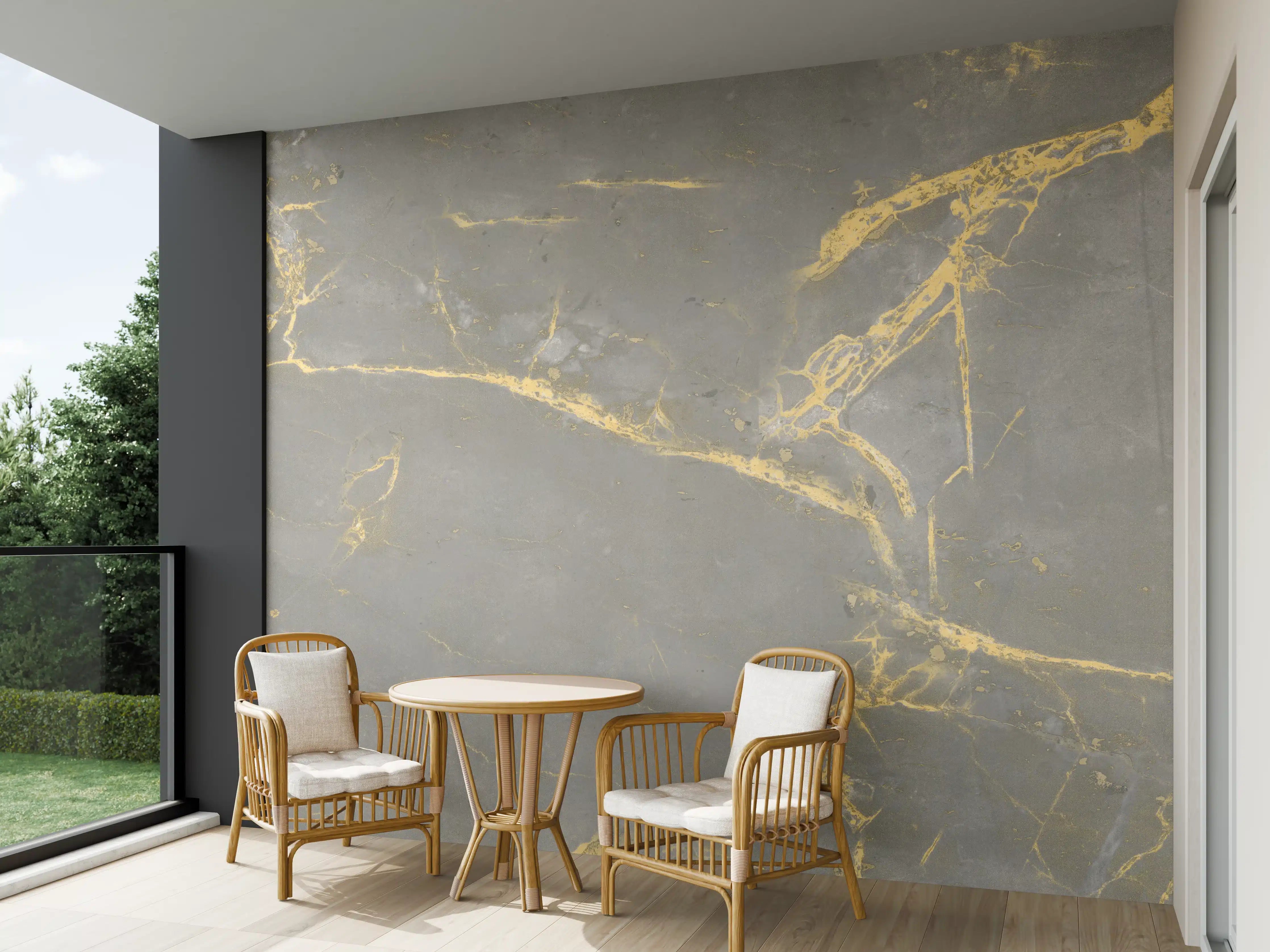 Wandverkleidung außen - Luxuriöse Goldmarmor-Textur