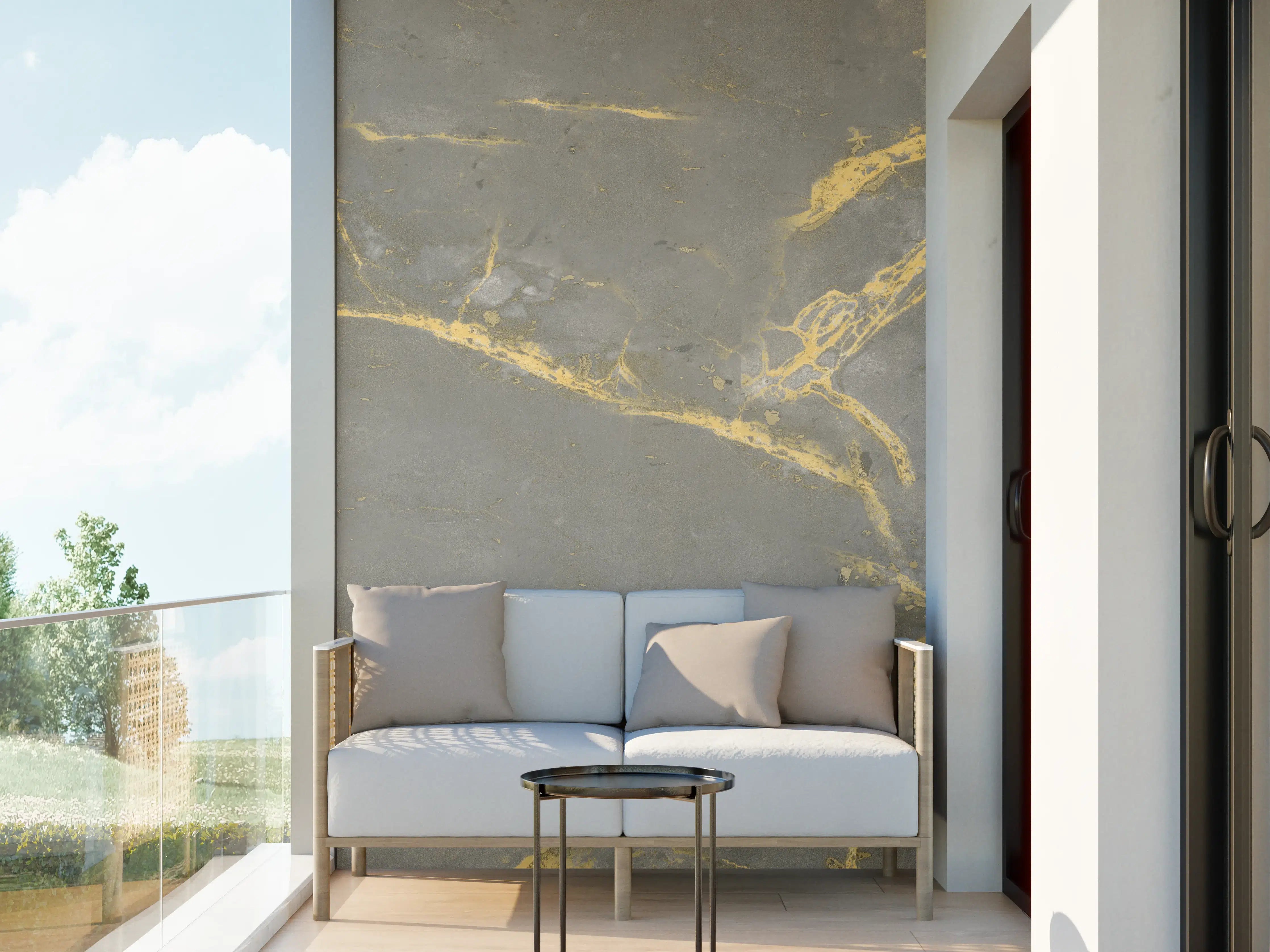 Wandverkleidung außen - Luxuriöse Goldmarmor-Textur