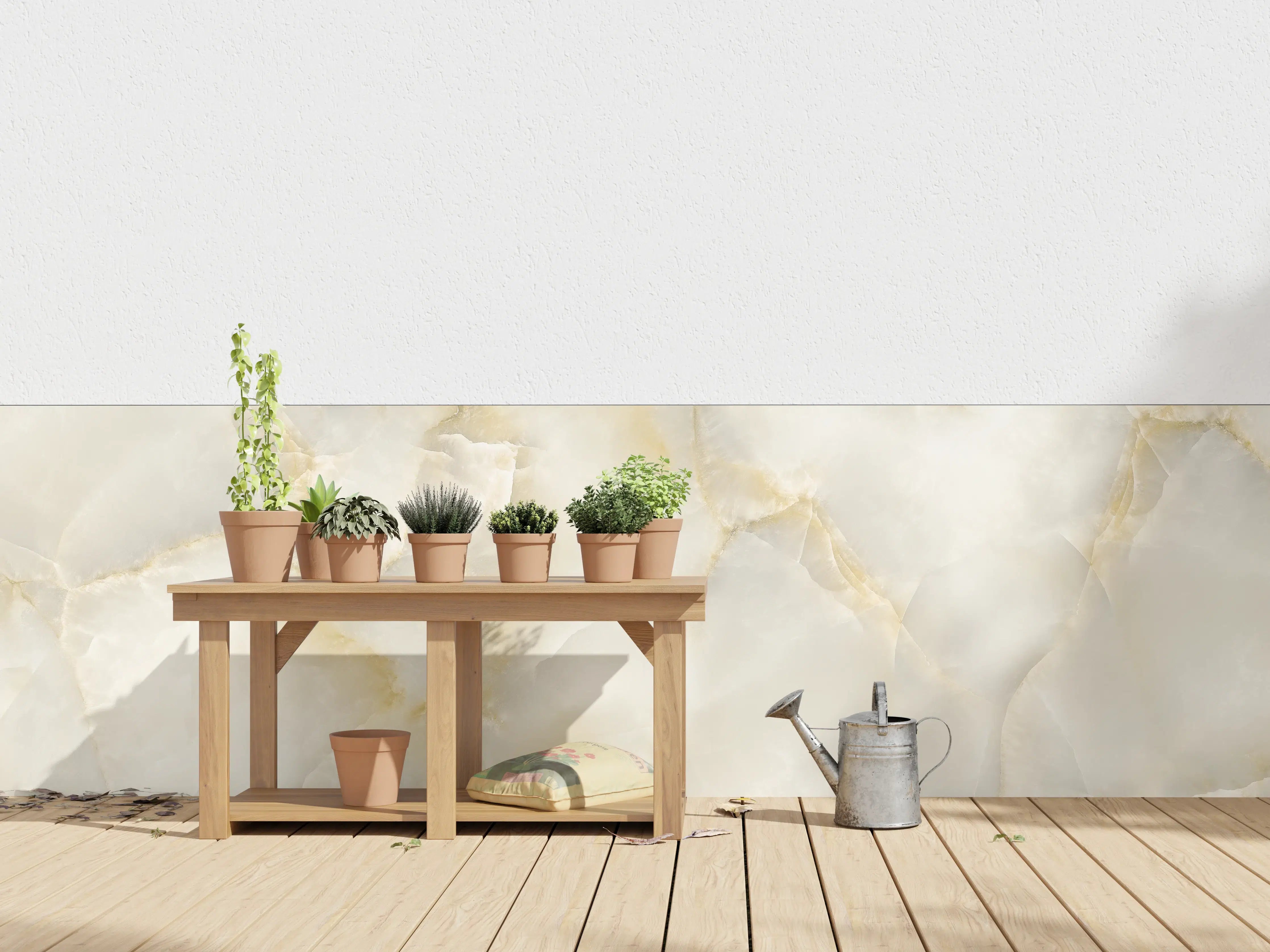 Wandverkleidung außen - Luxuriöse Ivory-Marble-Textur