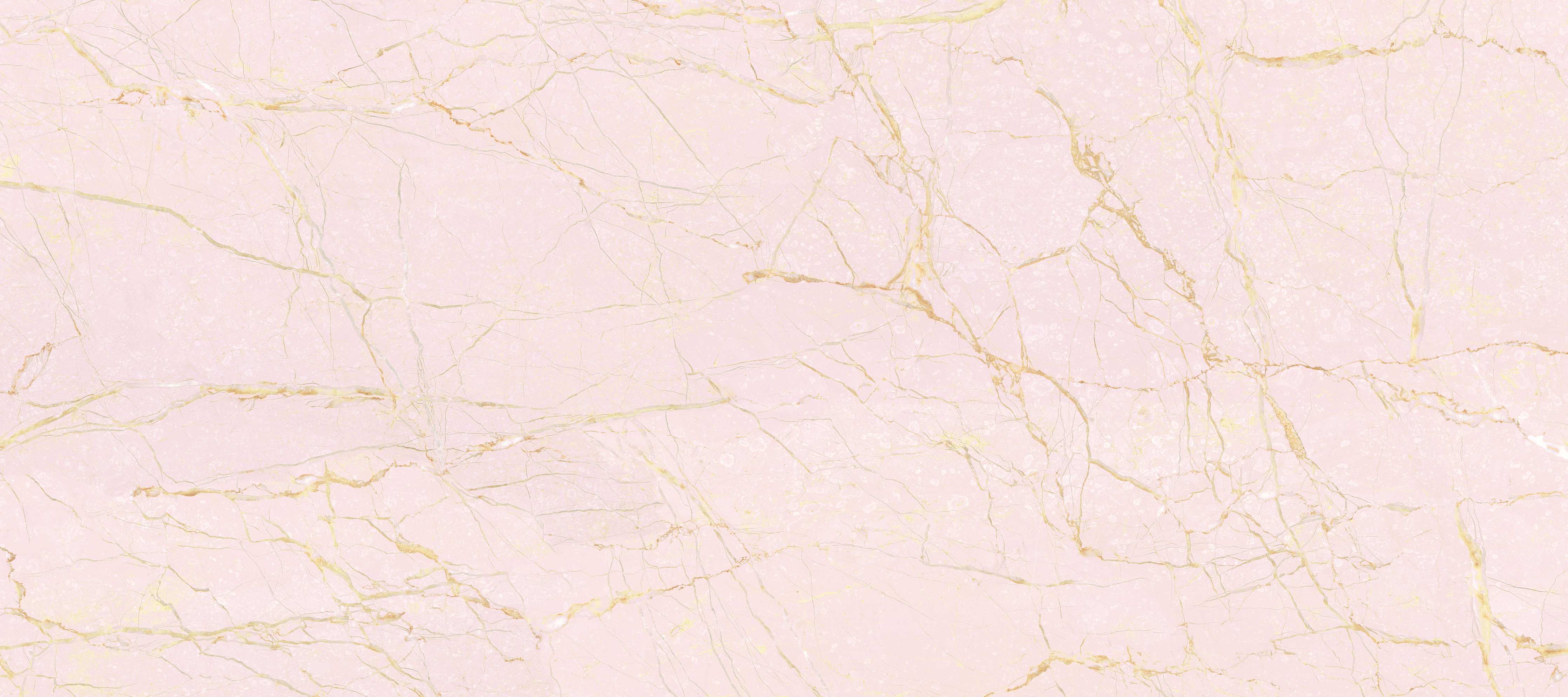 Wandverkleidung außen-Luxus-Marmoroptik in zartem Rosa mit goldenen Akzenten