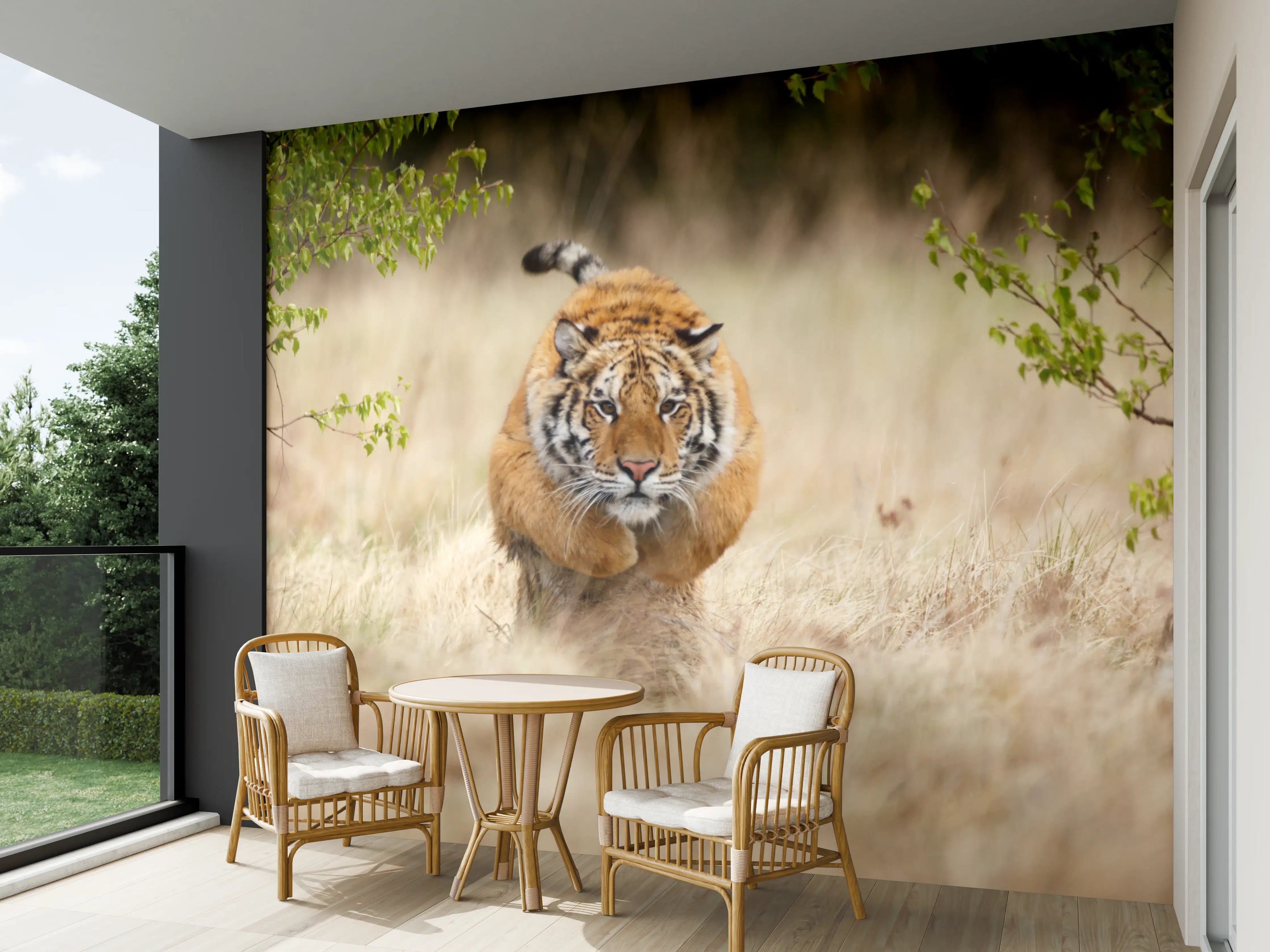 Wandverkleidung außen - Mächtiger Sibirischer Tiger