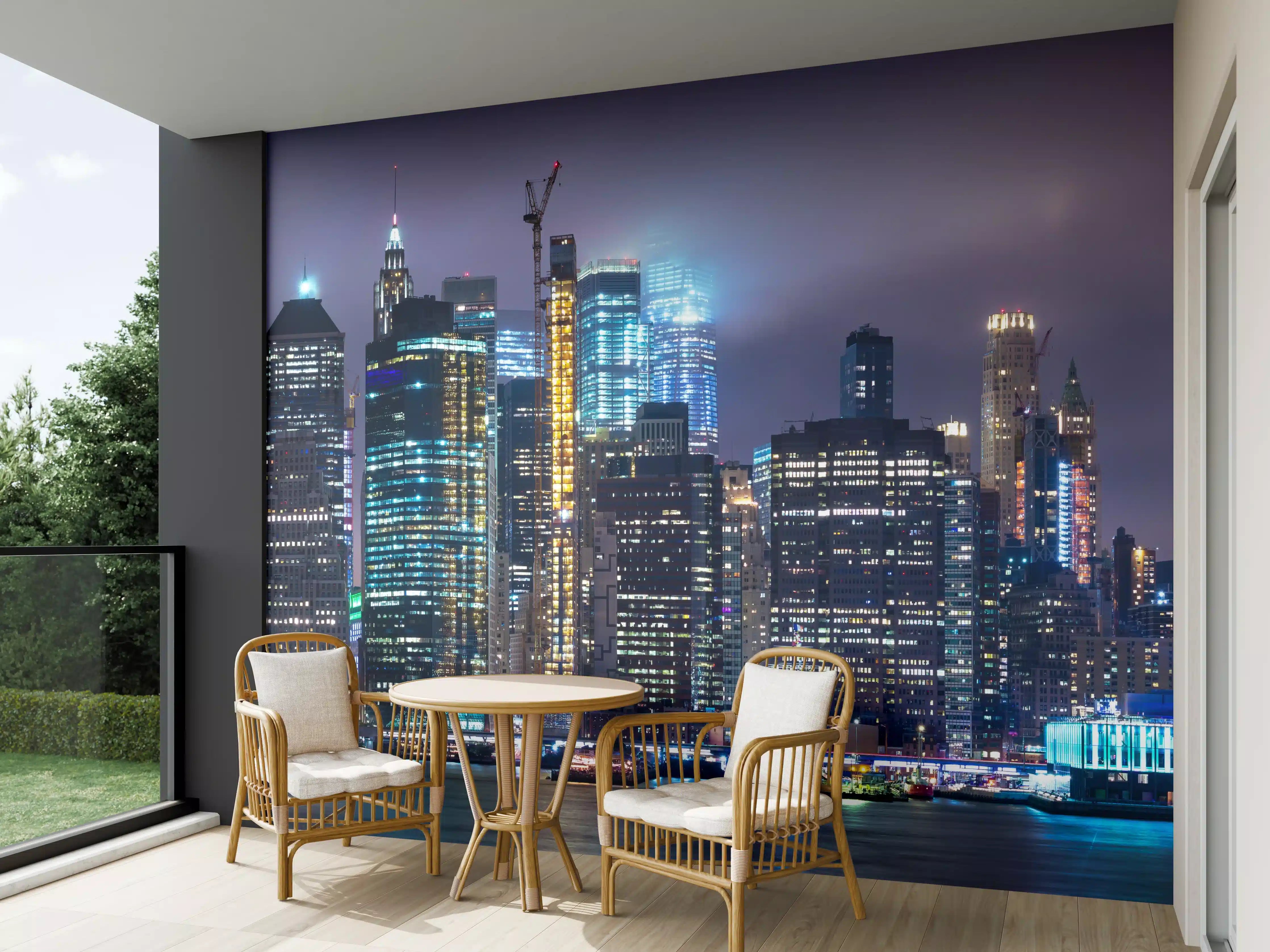 Wandverkleidung außen - Manhattan Skyline – Stadt der Lichter