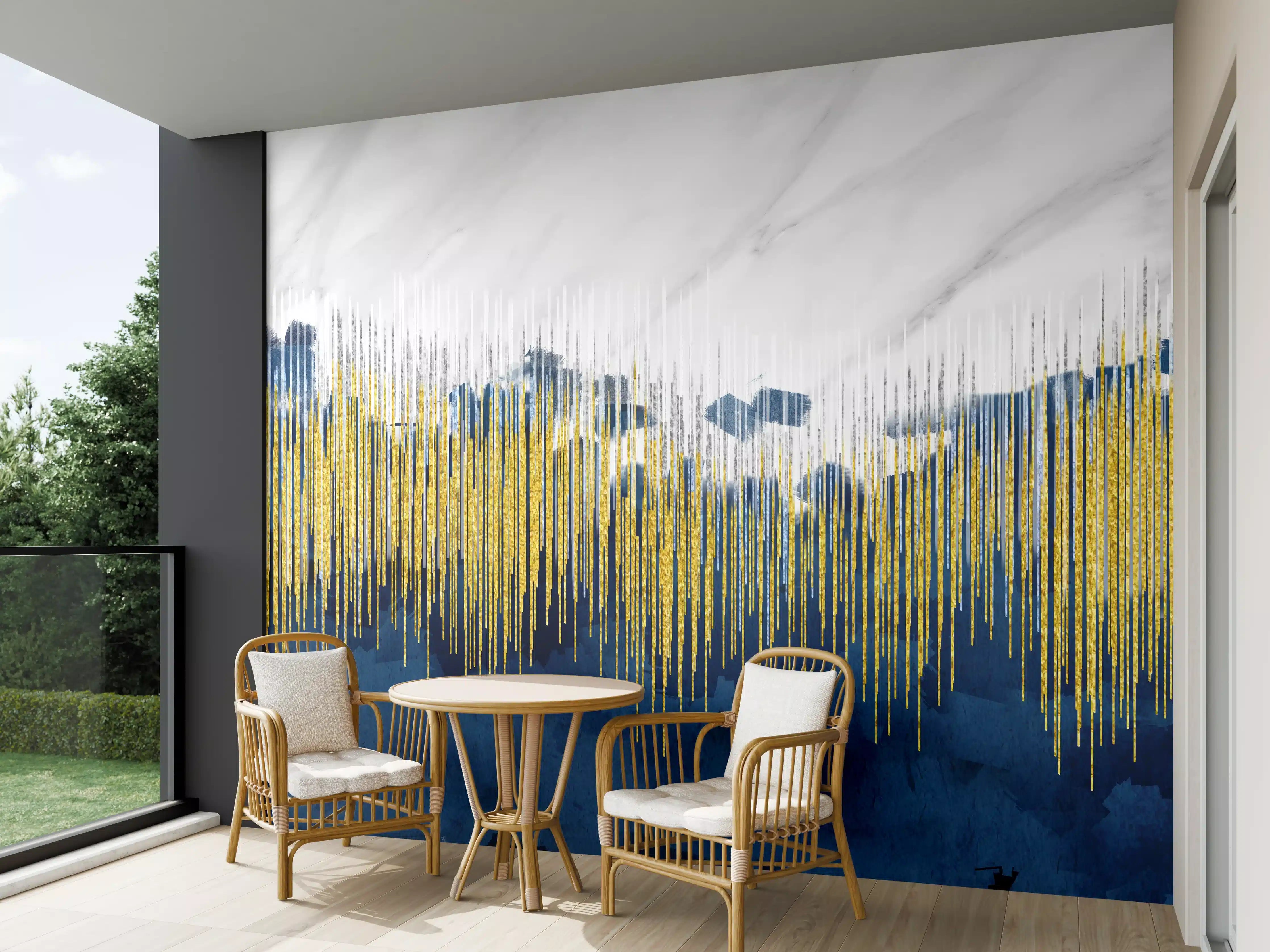 Wandverkleidung außen - Marmor Kunst Tapete - 3D